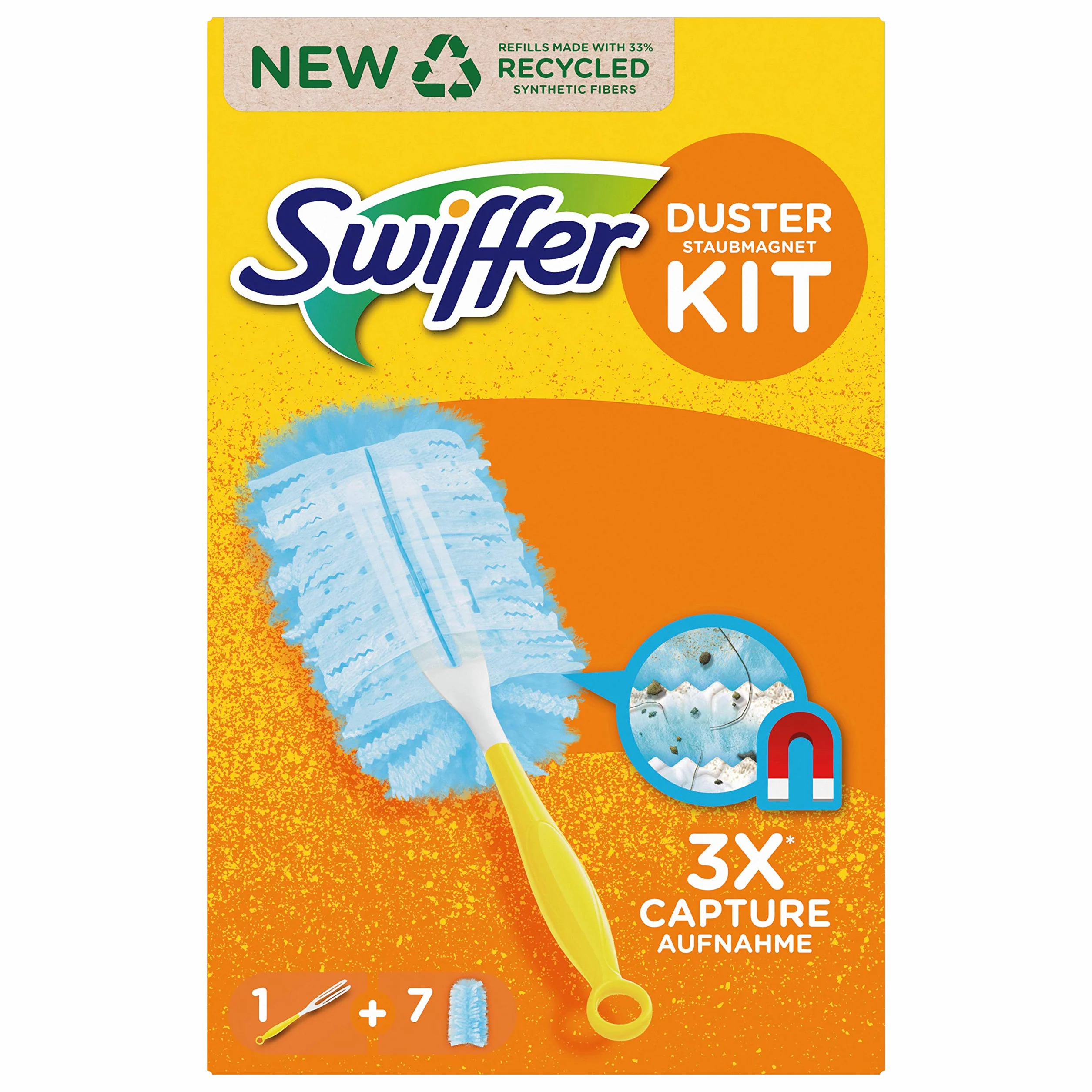 Swiffer Duster Miotełka do Ścierania Kurzu z Uchwytem, 7 Wkładów