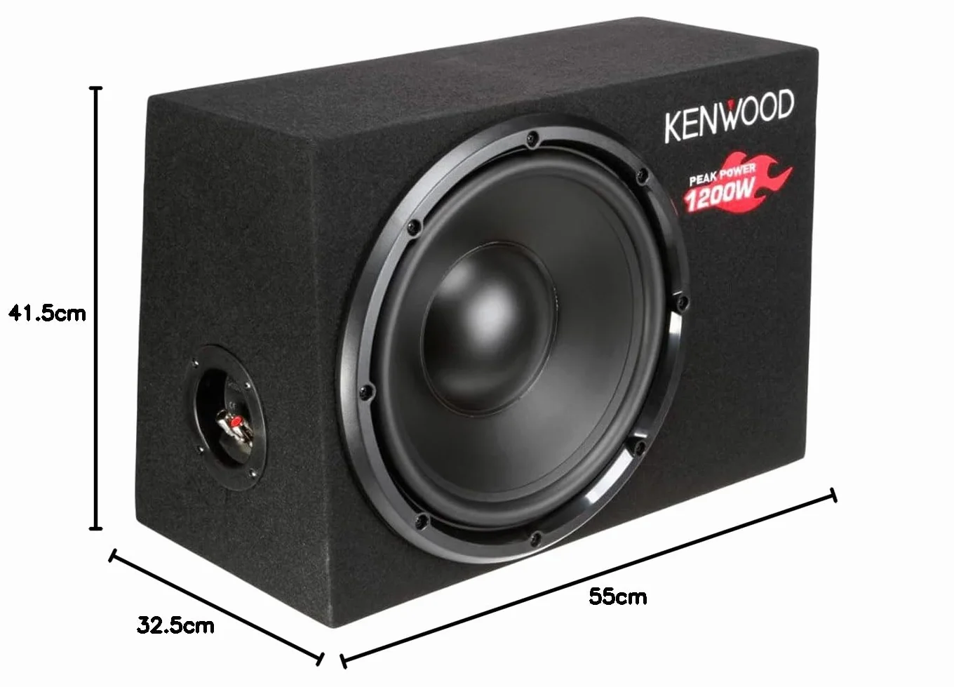 Kenwood KSC-W1200B subwoofer (300 mm, 1200 W), czarny