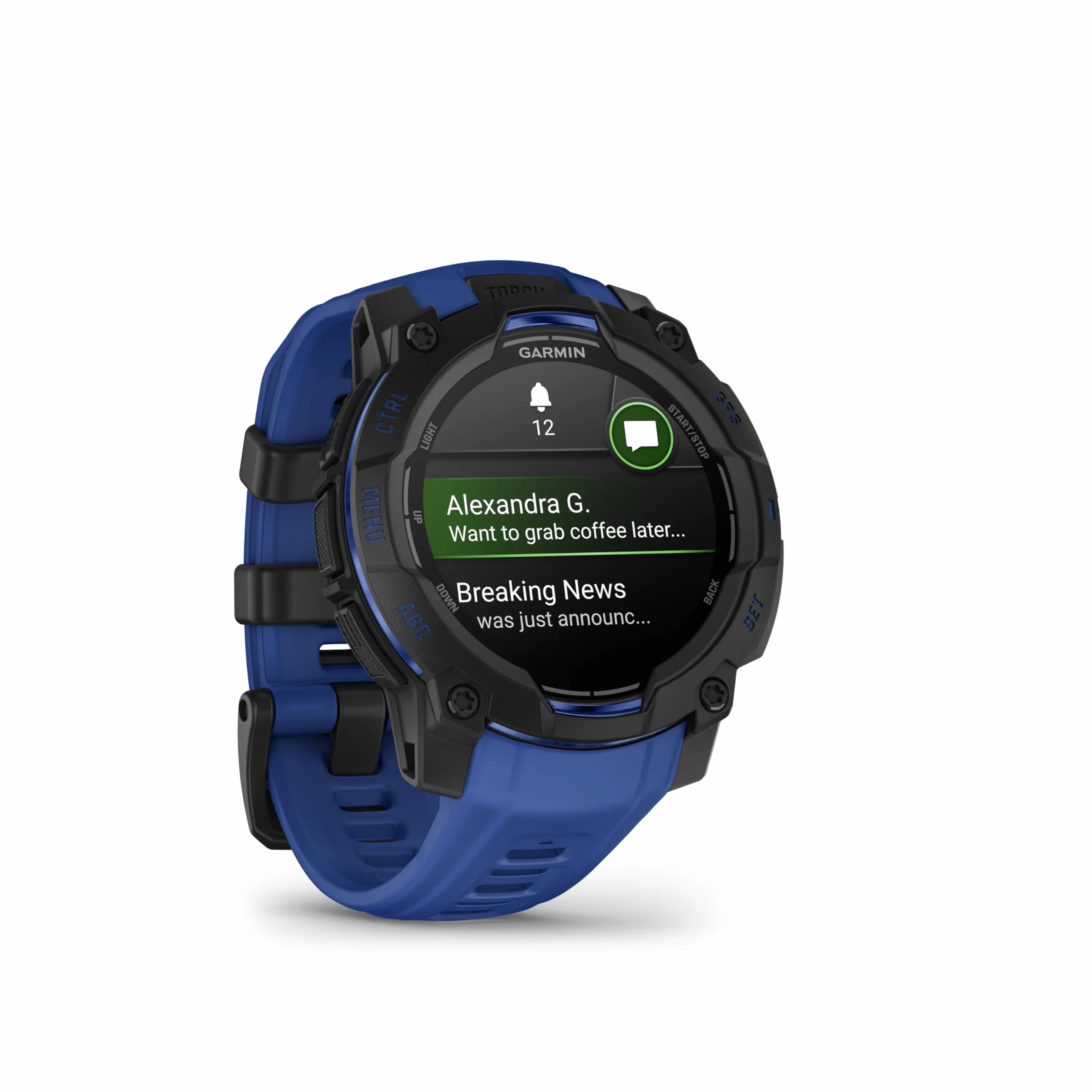 Instinct 3 Black/Bolt Blue 45mm