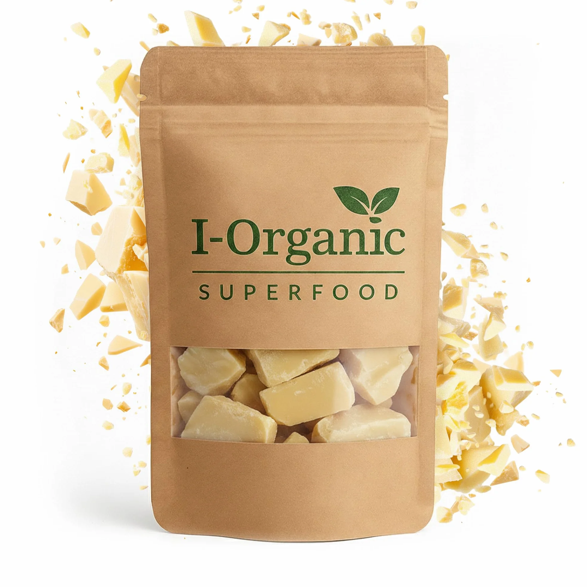 I-Organic Masło kakaowe nierafinowane spożywcze 100% z Kolumbii, Naturalny kosmetyk hipoalergiczny, Świetnie nawilża oraz regeneruje skórę, Chroni przed UV, Długa czas przechowywania, 1kg