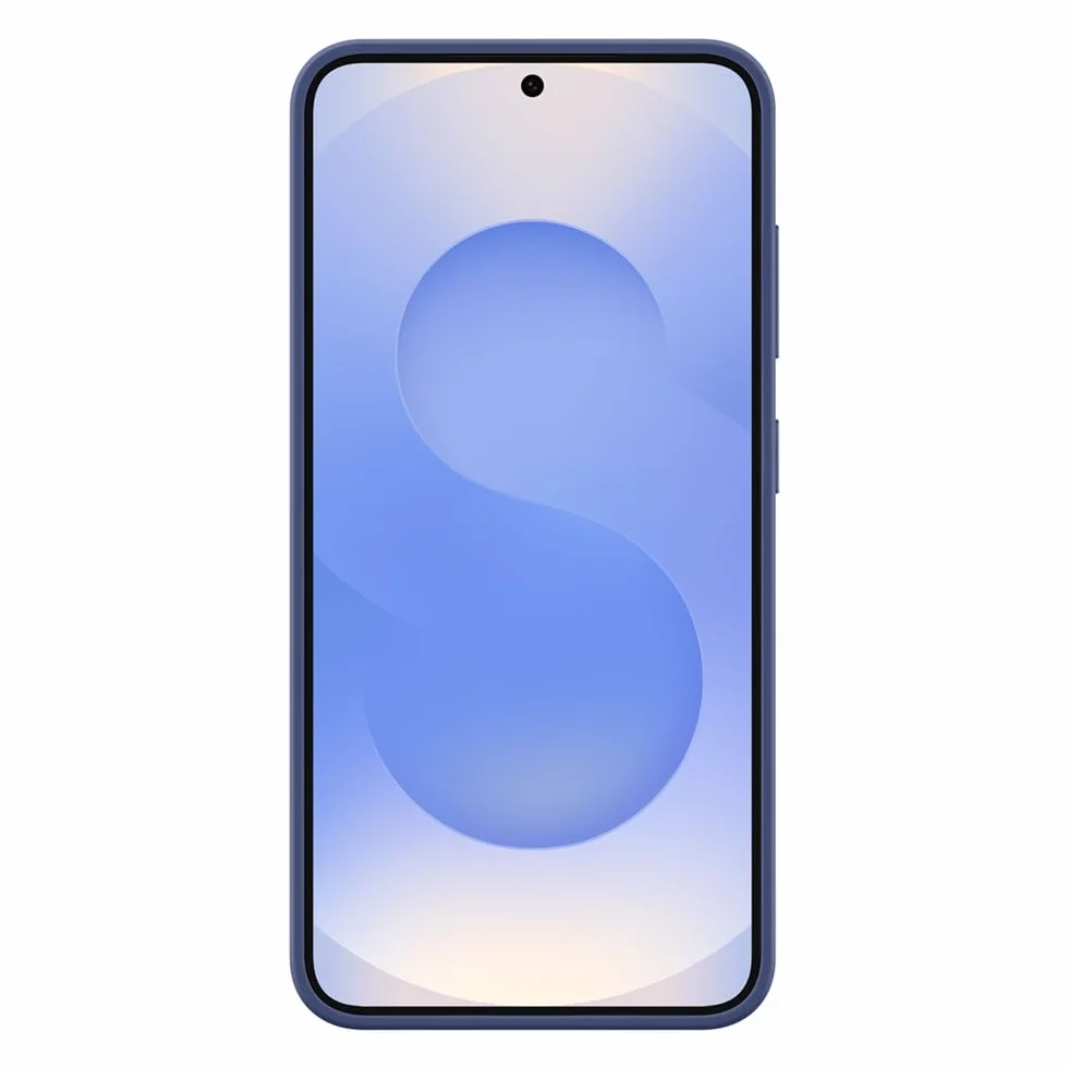 Samsung Silikonowe etui na smartfona kompatybilne z Galaxy S25, niebieskie