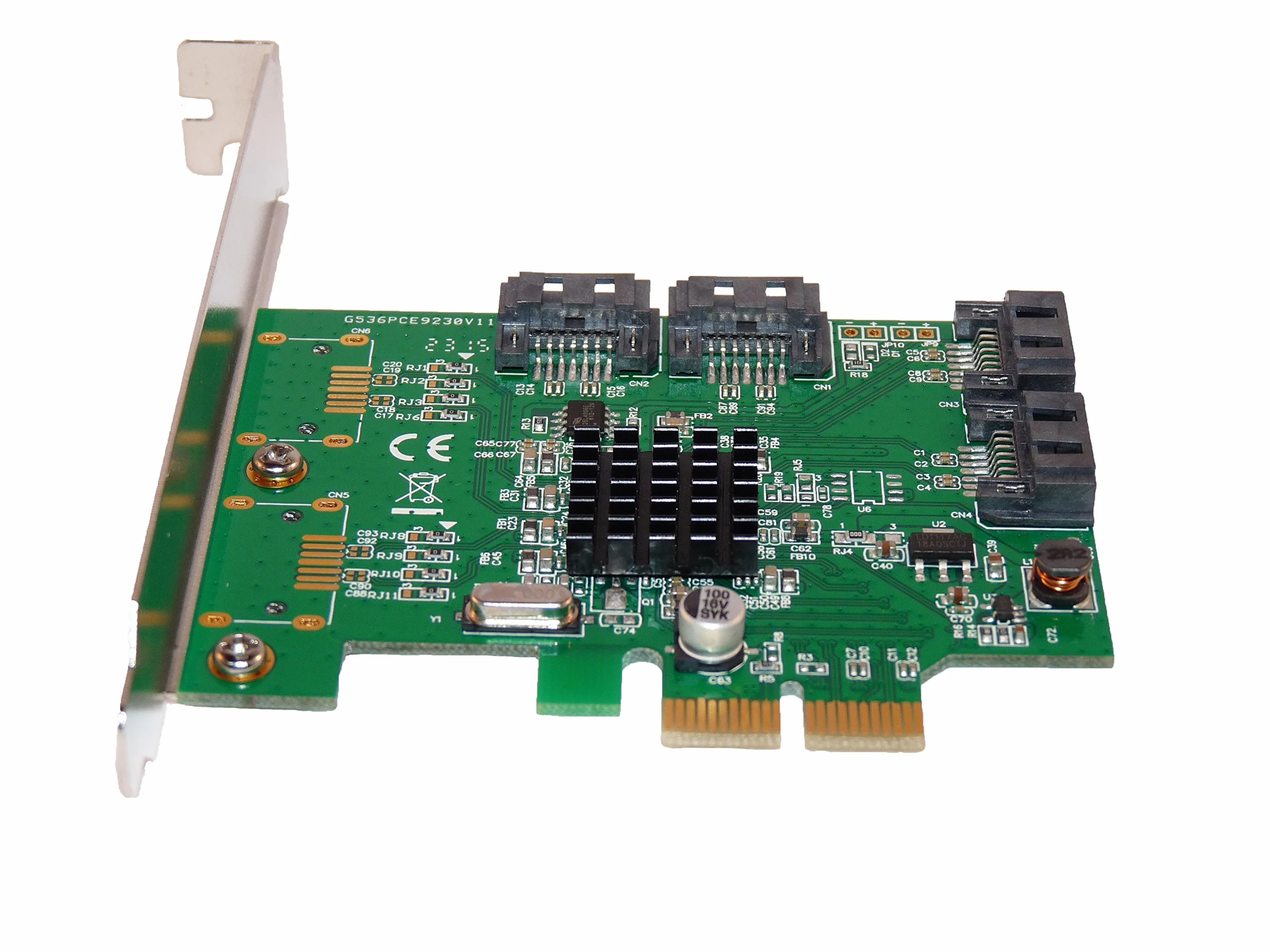 PCI Express kontroler karta PCI-E) 4 porty SATA 3 (III) Marvella Chipset 88SE9230 RAID 0, RAID 1 i RAID 10 - od ComPUTER DISTRICT.