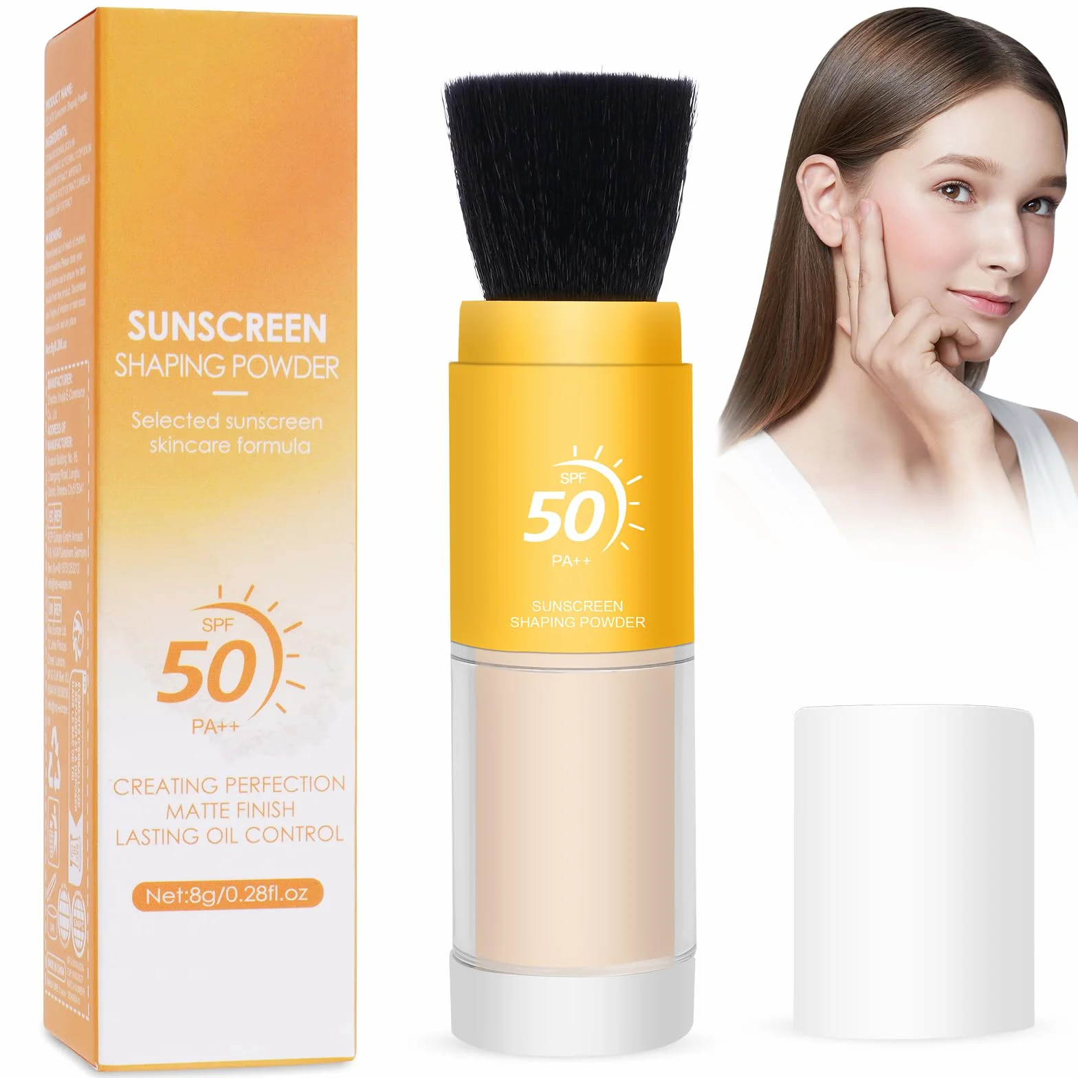 Proszek do pudru, utrwalacz SPF 50, puder trwały, matowy