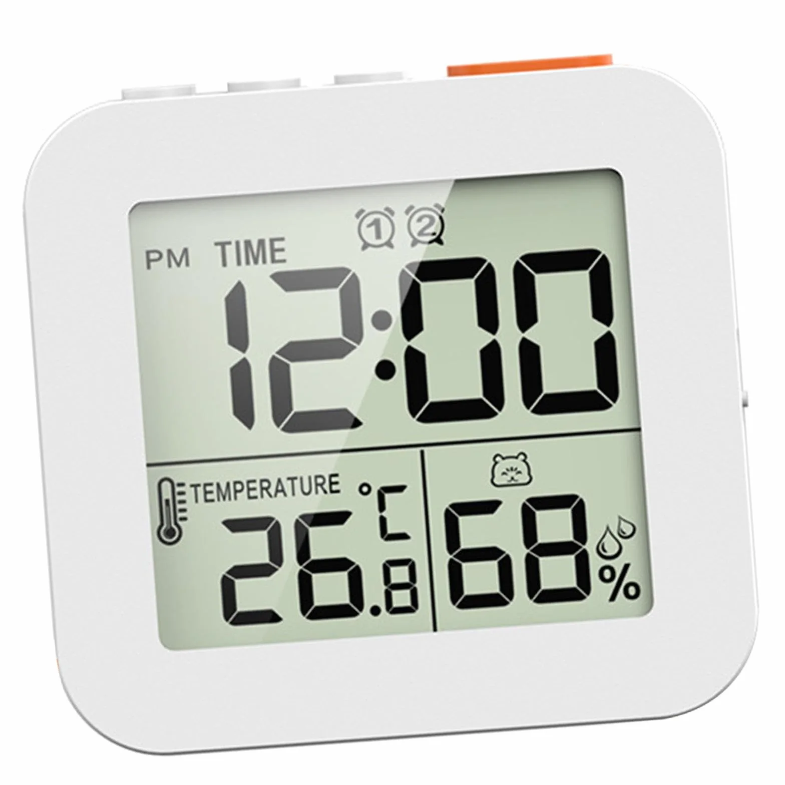 Cyfrowy zegar do prysznica wodoodporny z dużym wyświetlaczem LCD monitoruje temperaturę i wilgotność