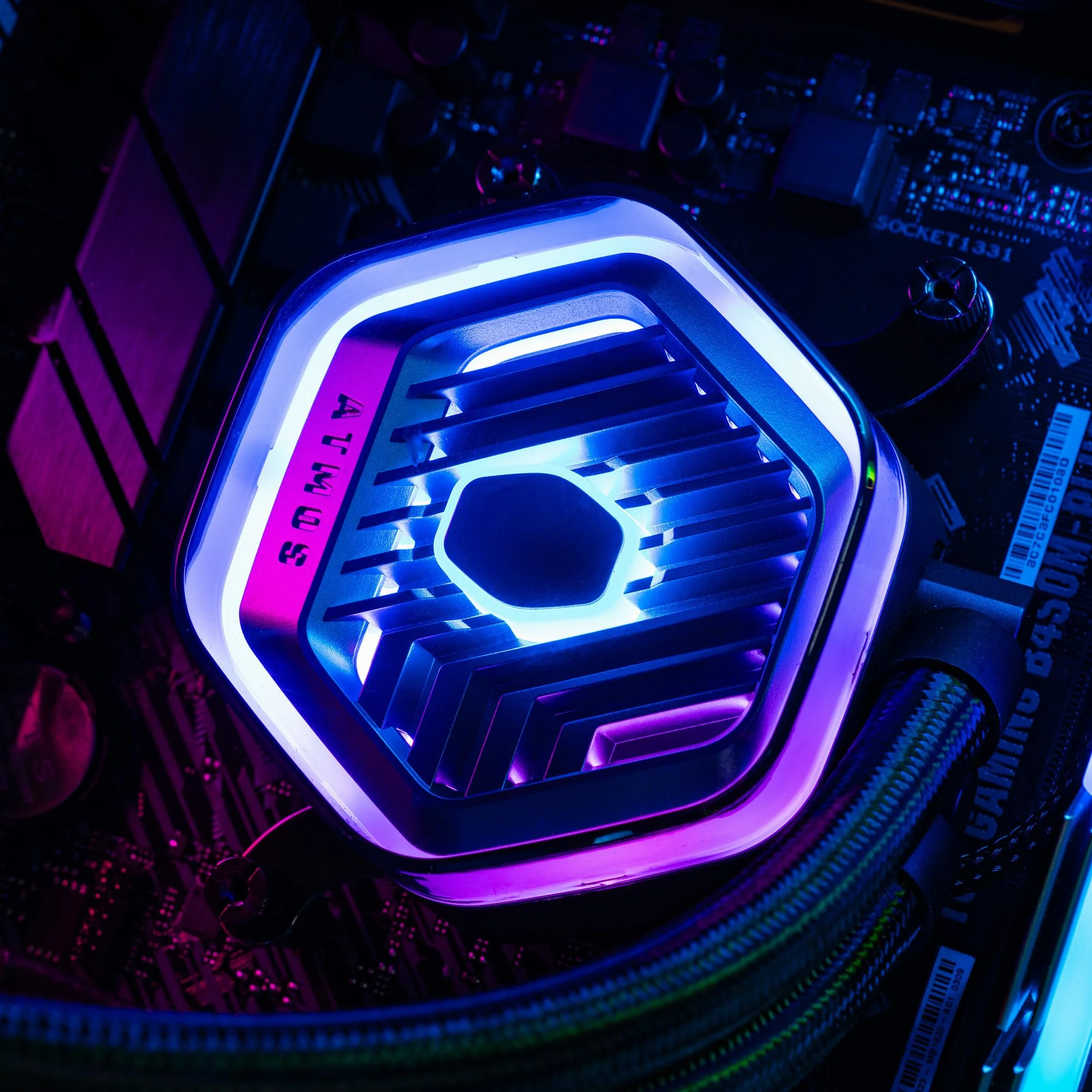 Cooler Master MasterLiquid Atmos 360 Black Chłodnica Cieczy CPU - System Chłodzenia Wodnego AIO, Dwukomorowa Pompa, Zainstalowane Wentylatory Sickleflow 120 Edge, Adresowalne RGB Gen 2, LGA1700 i AM5