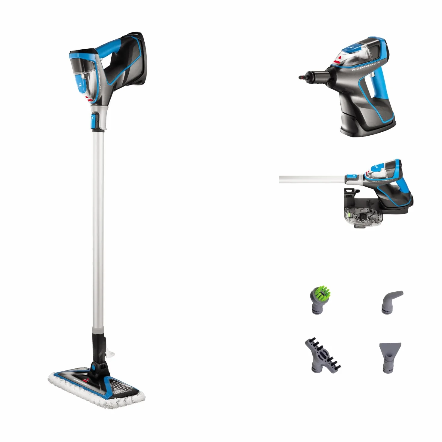 BISSELL PowerFresh Slim Steam, odkurzacz parowy 3 w 1, możliwość przekształcenia odkurzacza parowego do podłóg w ręczny odkurzacz parowy, lekki, wielofunkcyjny, w zestawie narzędzia, 4268N