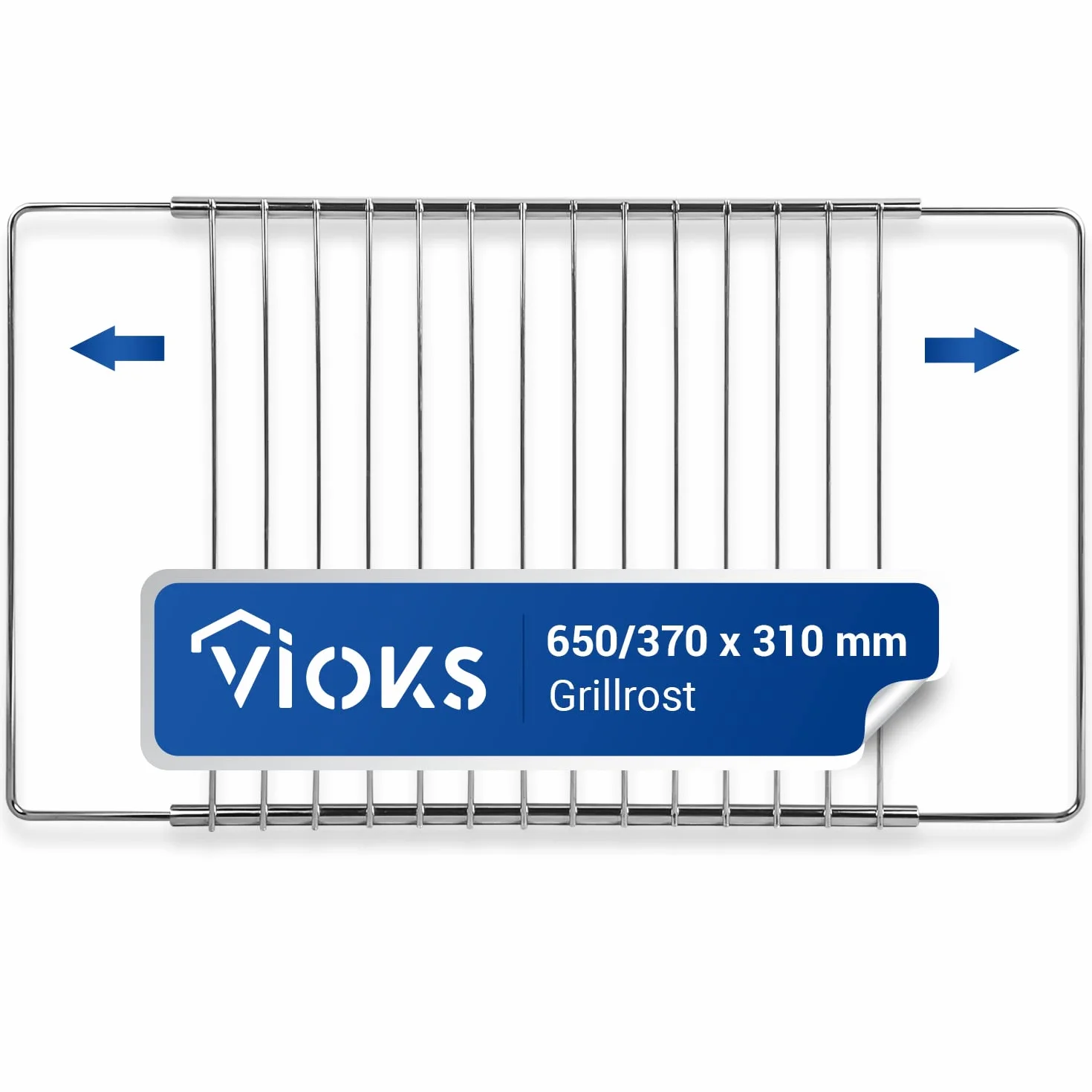 VIOKS Uniwersalny wysuwany ruszt do piekarnika 370-650x310 mm, akcesoria kuchenne do piekarnika i rusztu