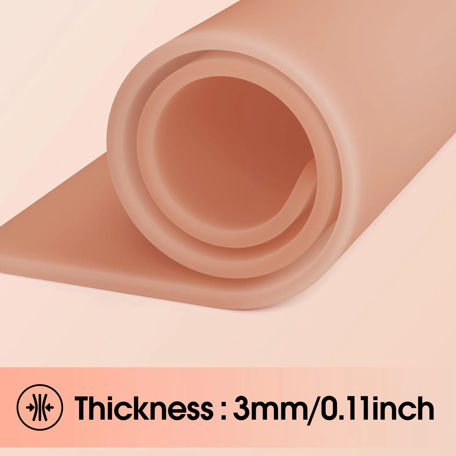 EZ Tatuaż 3 mm skóra syntetyczna - 3 szt. (20 cm x 30 cm) miękki silikon A4 sztuczna skóra tatuaż materiały do tatuażu Inkster Tattoo (różowy)