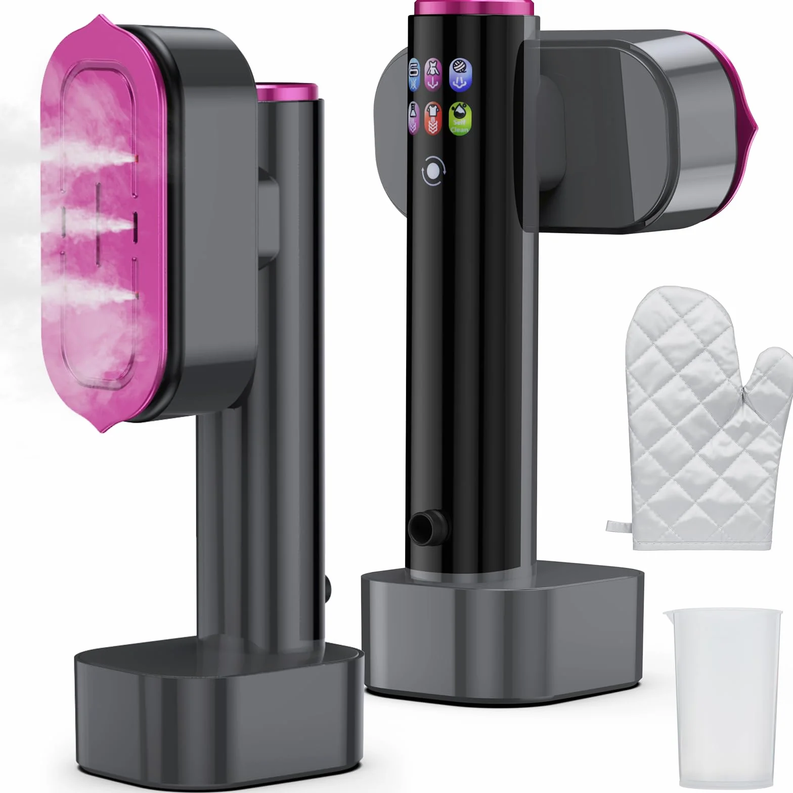 Steamer parownica 1300 W, 2 w 1, żelazko podróżne, ze zbiornikiem na wodę o pojemności 200 ml, szybkie nagrzewanie 10 sekund, 5 + 1 trybów, parownica, podróż, do domu, biura