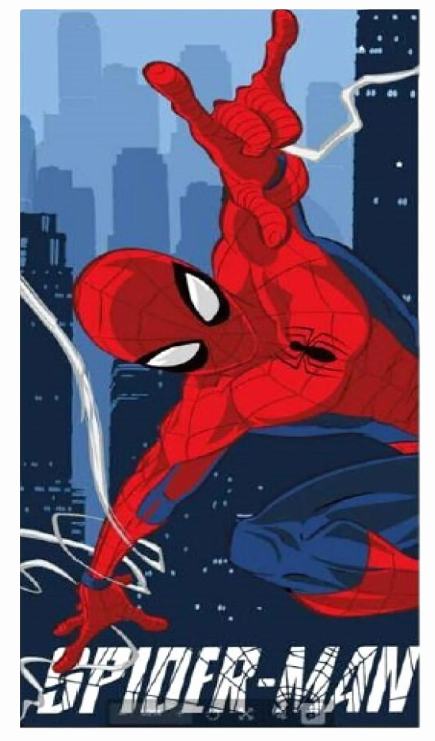 Aymax Ręcznik Plażowy Kąpielowy 70x140 cm Mikrofibra Spiderman