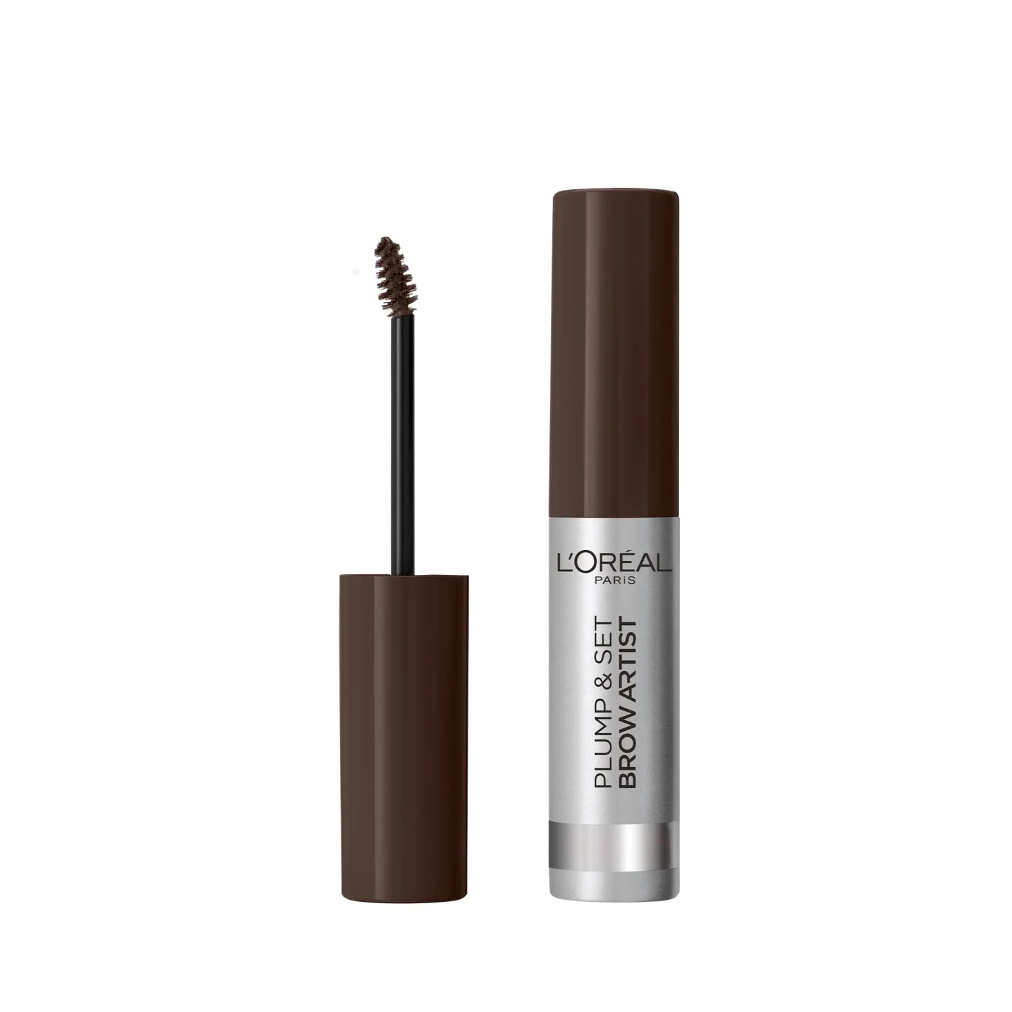 L’Oréal Paris Brow Artist Plump & Set Maskara do brwi, naturalnie wypełnia brwi, 108 Dark Brunette, 5 ml