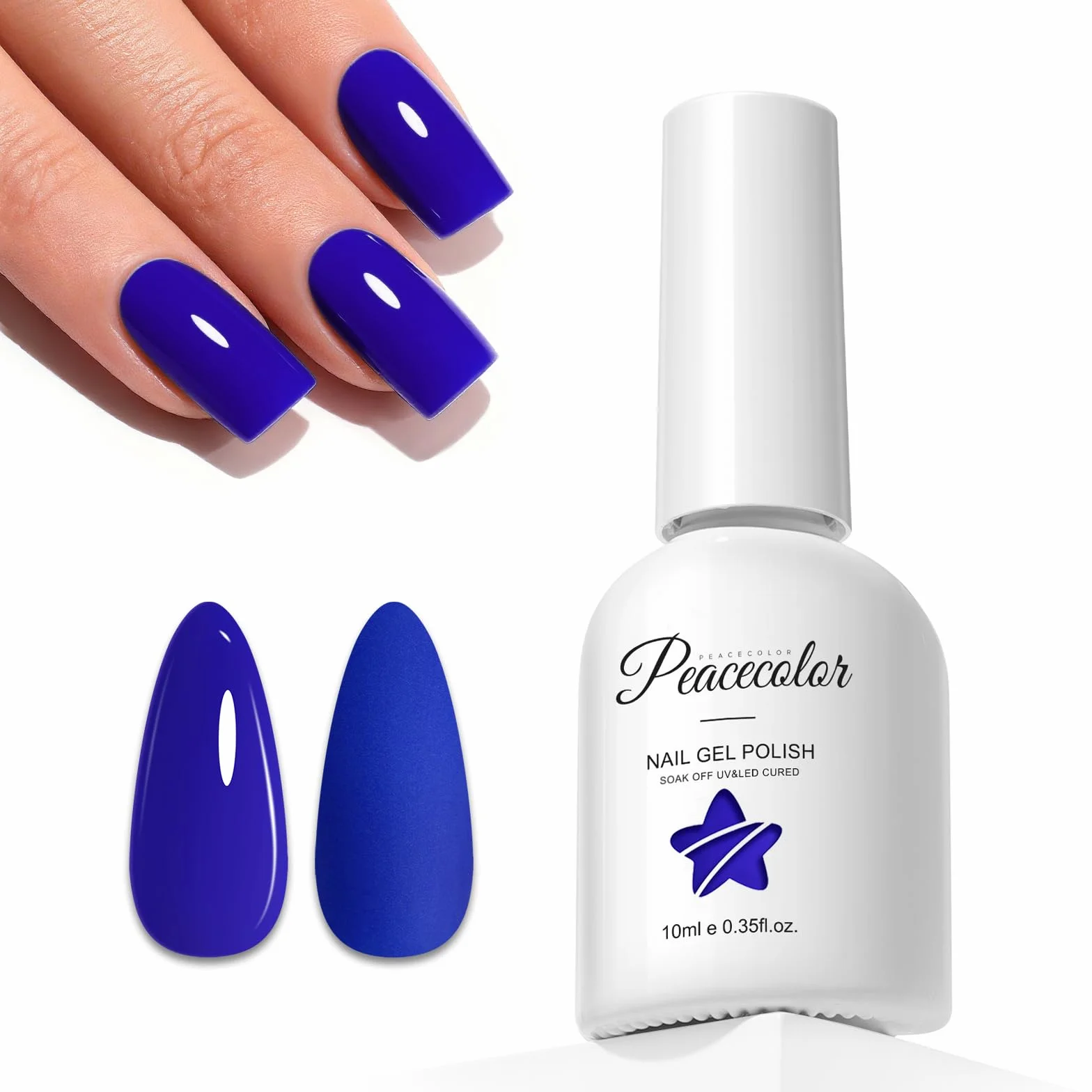 PEACECOLOR 10 ml Lakier do paznokci UV Granatowy Lakier do paznokci żelowy Lakier UV Paznokcie żelowe Manicure Salon, DIY w domu