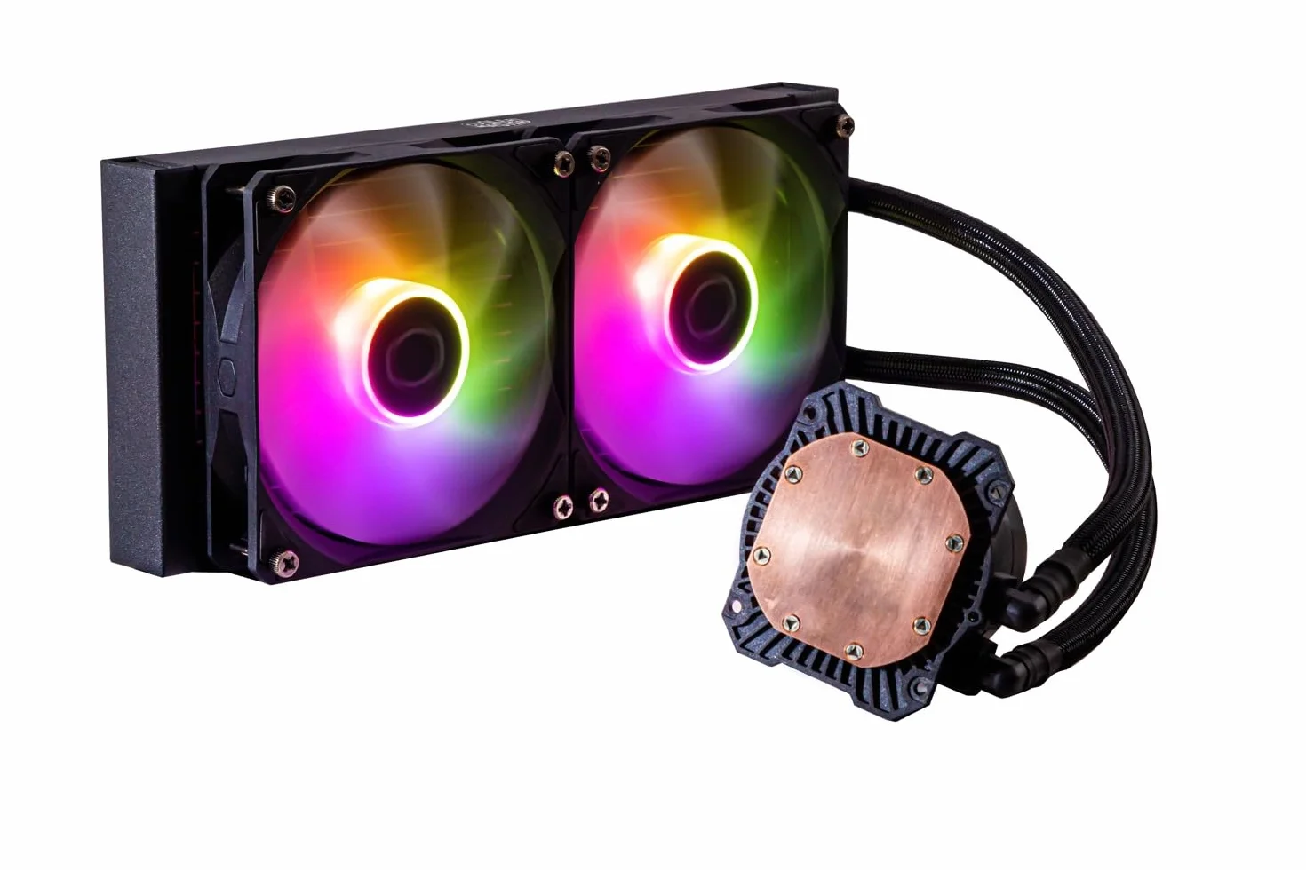 Cooler Master MasterLiquid 240L Core ARGB (2023) Wodoszczelna do procesorów - pompa dwukomorowa Gen S, chłodnica i wentylatory ARGB 120 mm, LGA 1700 & AM5 - czarna