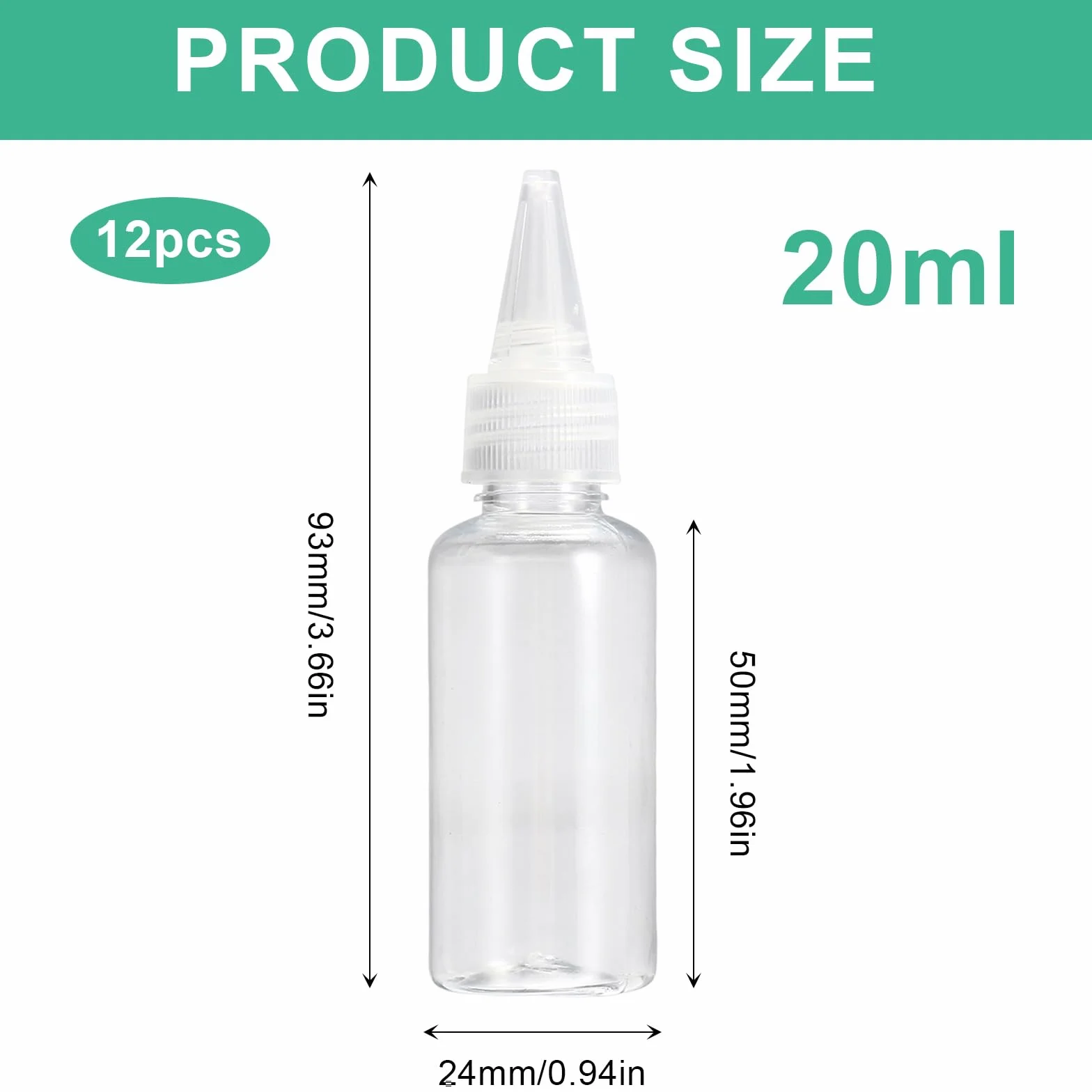 Plastikowe butelki 20 ml pusta butelka na sos z korkiem