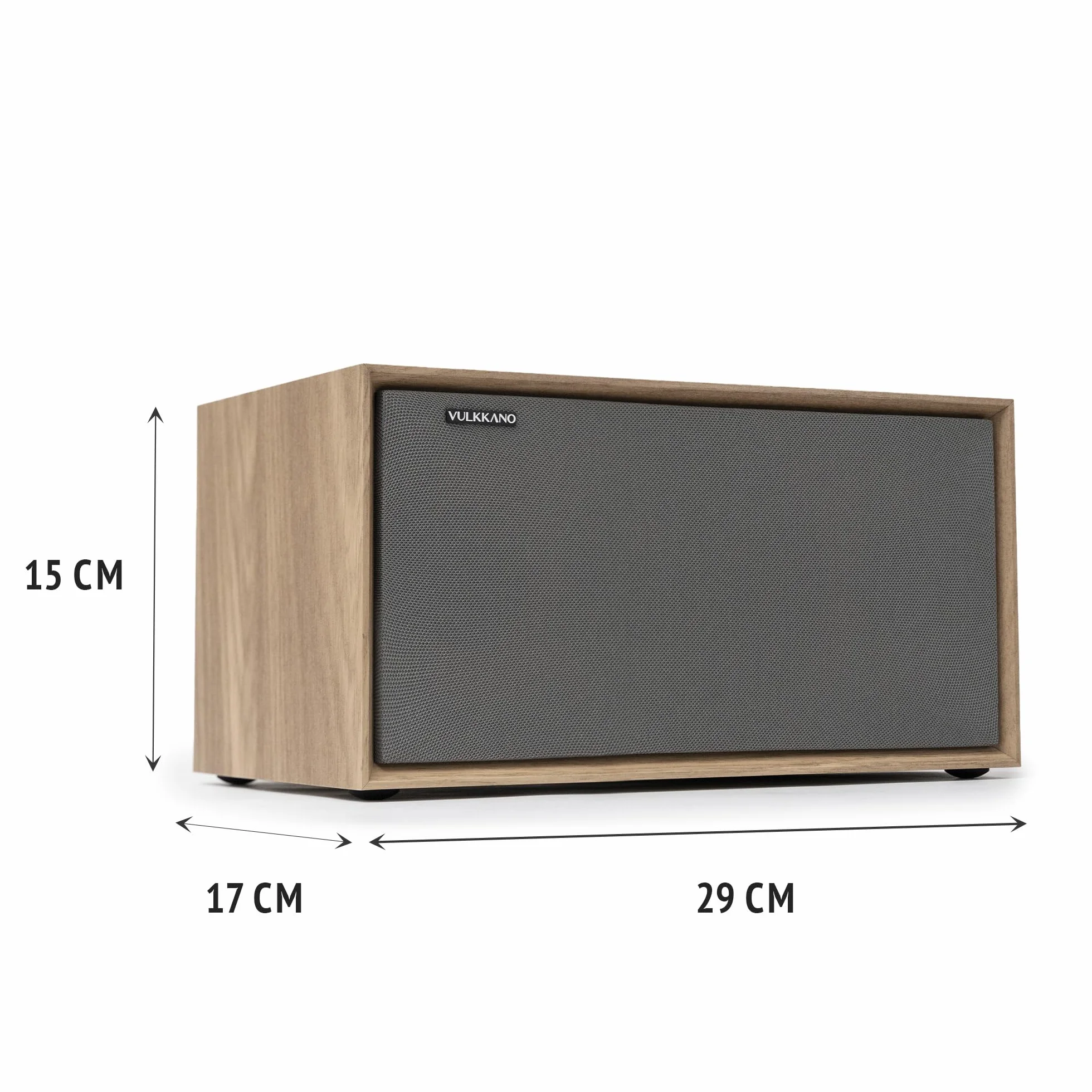 VULKKANO T40 ARC Aktywny Głośnik Stacjonarny o mocy 40 W, HDMI ARC, Bluetooth 5.0, RCA, AUX, USB, wyjście na subwoofer, pilot, Kompaktowy system głośników stereo do Telewizora, Brązowy