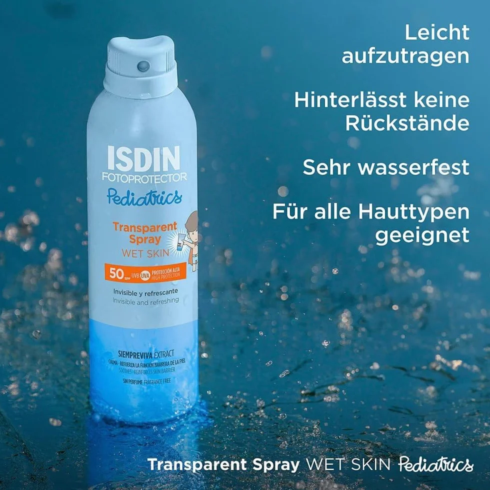 ISDIN Fotoprotector Pediatrics Wet Skin Spr.SPF 50, 250 ml Rozwiązanie