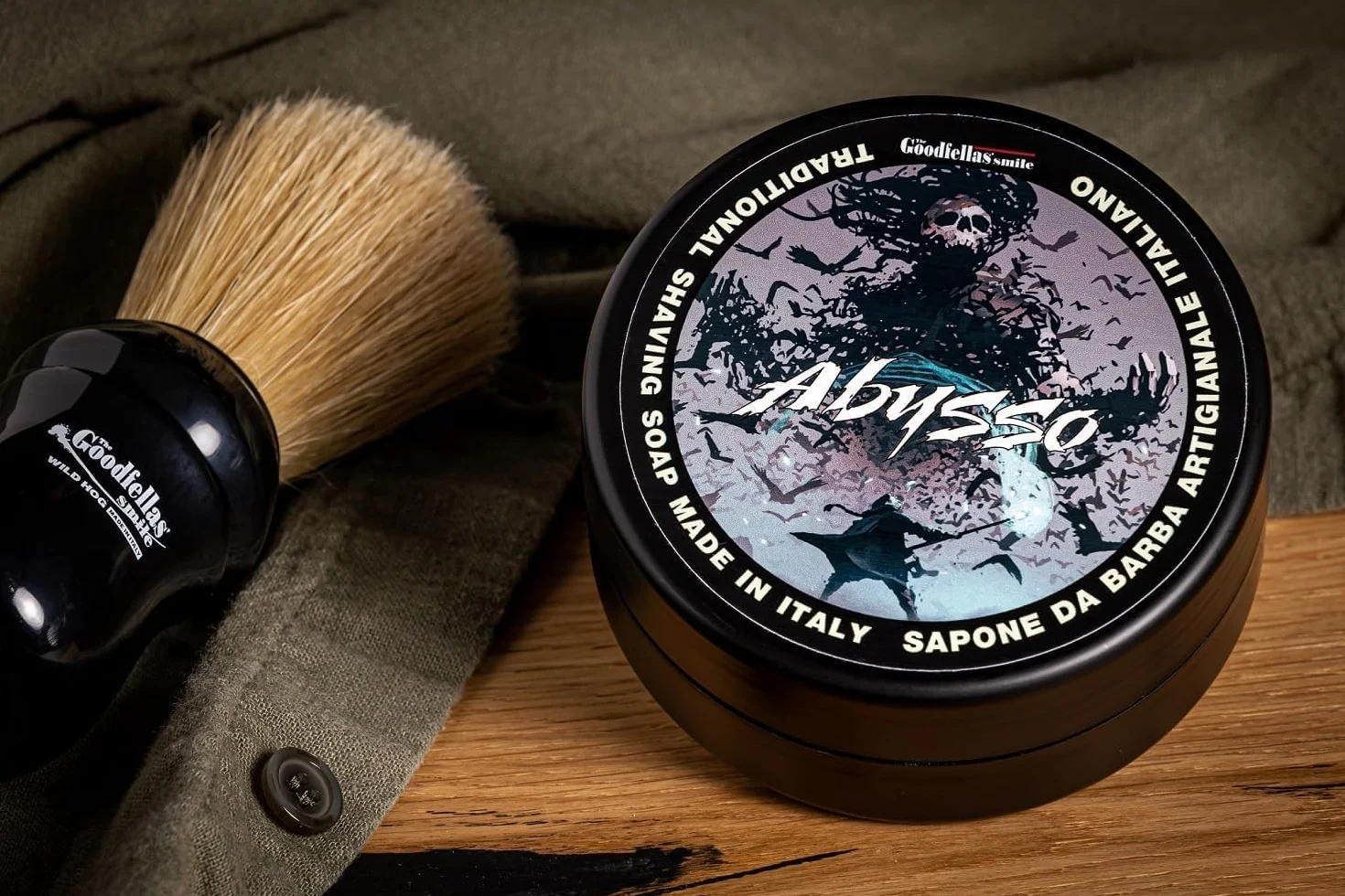 THE GOODFELLAS' SMILE Abysso tradycyjne mydło do golenia. Made in Italy, 100 g