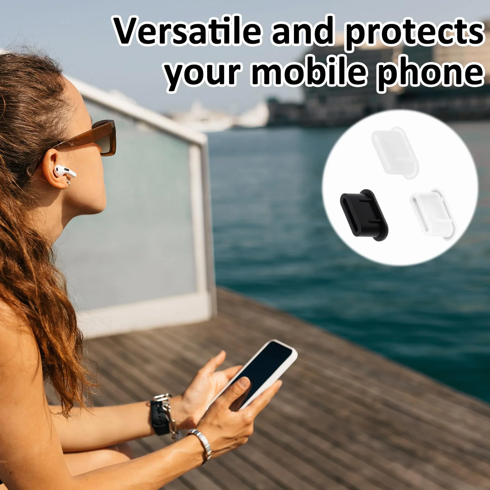 60 sztuk wtyczek przeciwpyłowych USB C, ochrona telefonu komórkowego USB C, wtyczka przeciwpyłowa, USB-C ochrona przed kurzem, zatyczki kompatybilne z telefonem komórkowym, ochrona przed kurzem