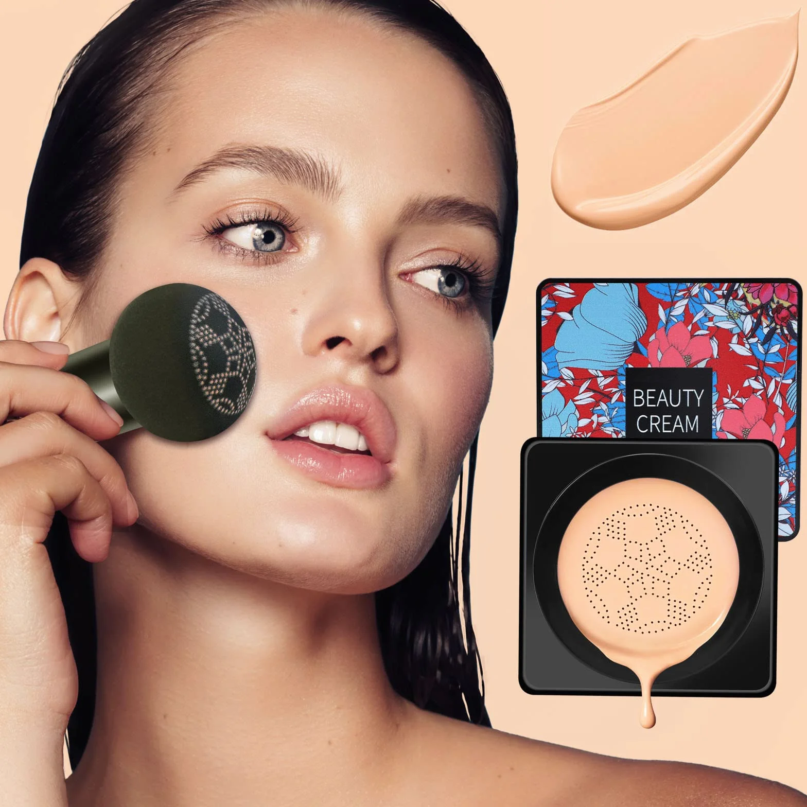 Boobeen Mushroom Head Foundation Air Cushion BB Cream Nawilżający korektor CC Cream Liquid Foundation Pełne krycie Makijaż Długotrwały i wodoodporny