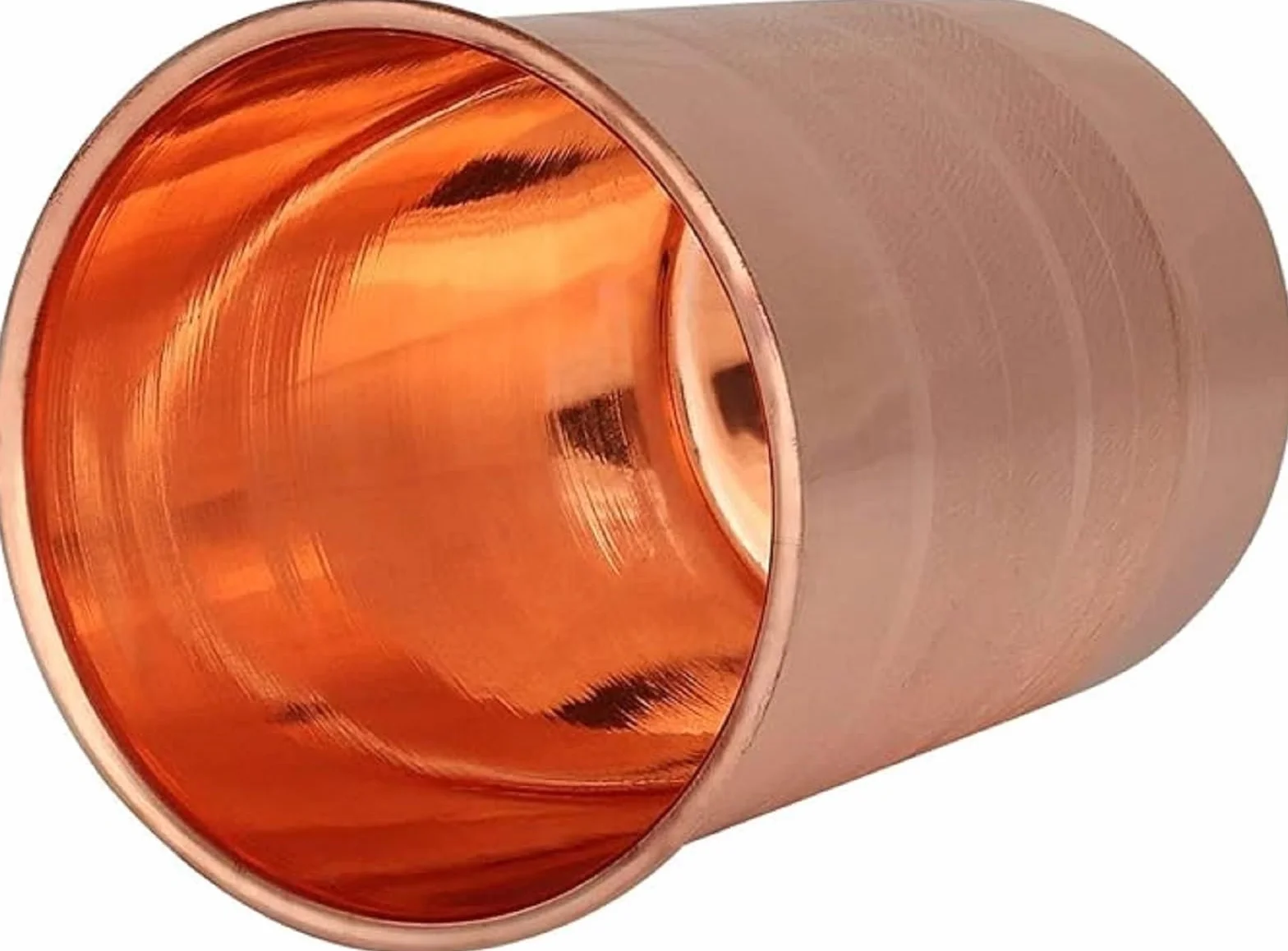 Szklanka z czystej miedzi do wody pitnej | zestaw 2 kubków miedzianych dla korzyści zdrowotnych ajurwedy (ok. 335 ml)