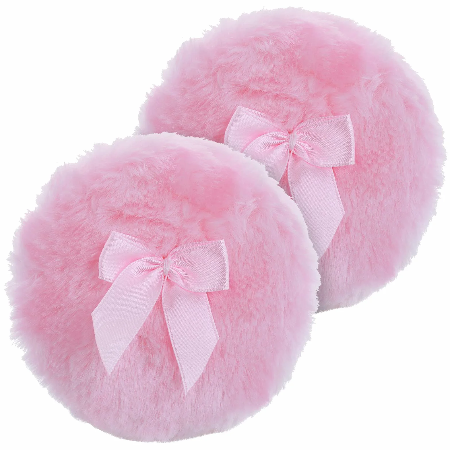 Sibba Duży, puszysty puder, 10 cm, ultramiękki, zmywalny, wielokrotnego użytku, welur, do twarzy, ciała, luźne pudru, narzędzie do makijażu na mokro i sucho (różowy)