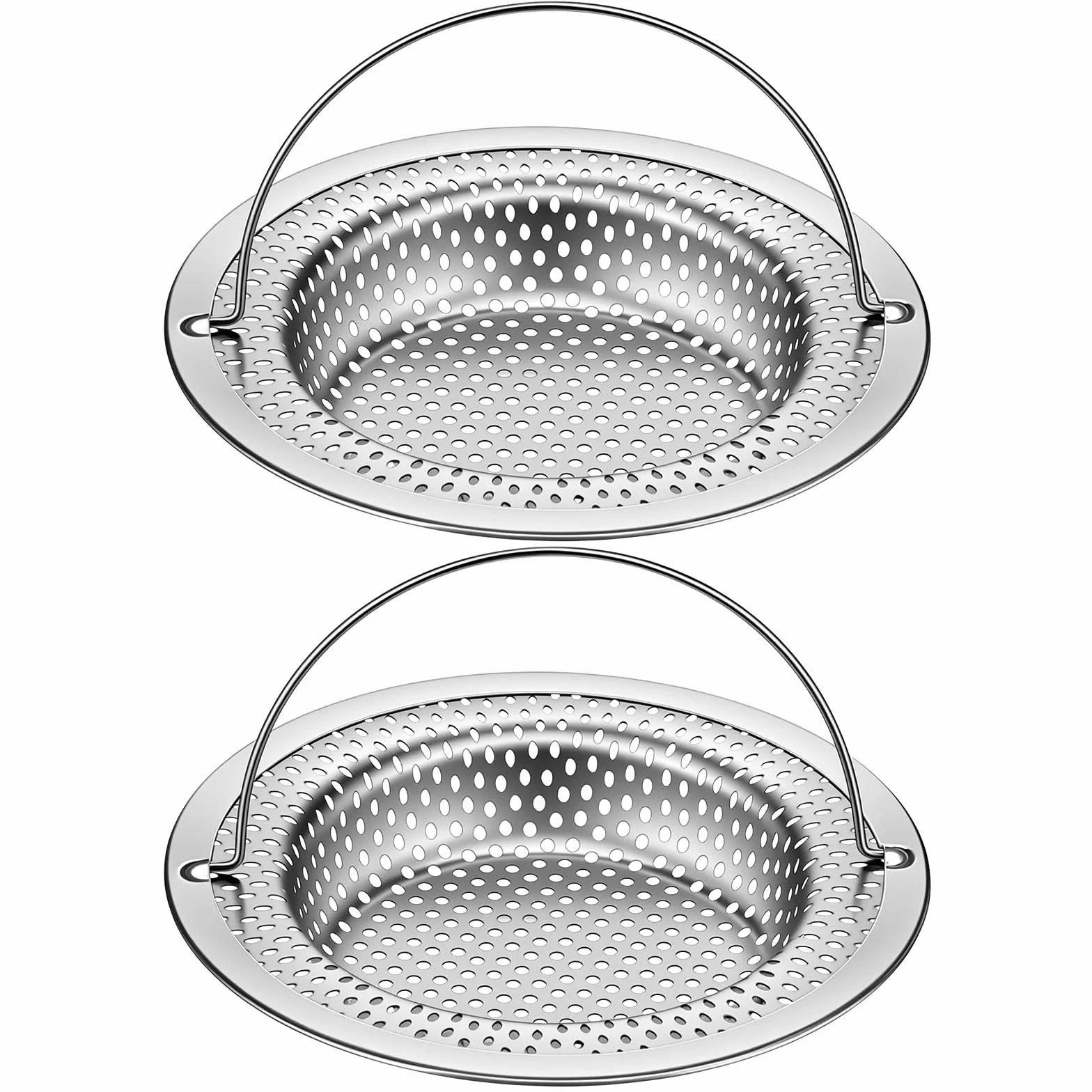 Sitko odpływowe ze stali nierdzewnej 11x8x2 cm do zlewozmywaka kuchennego 2 sztuki
