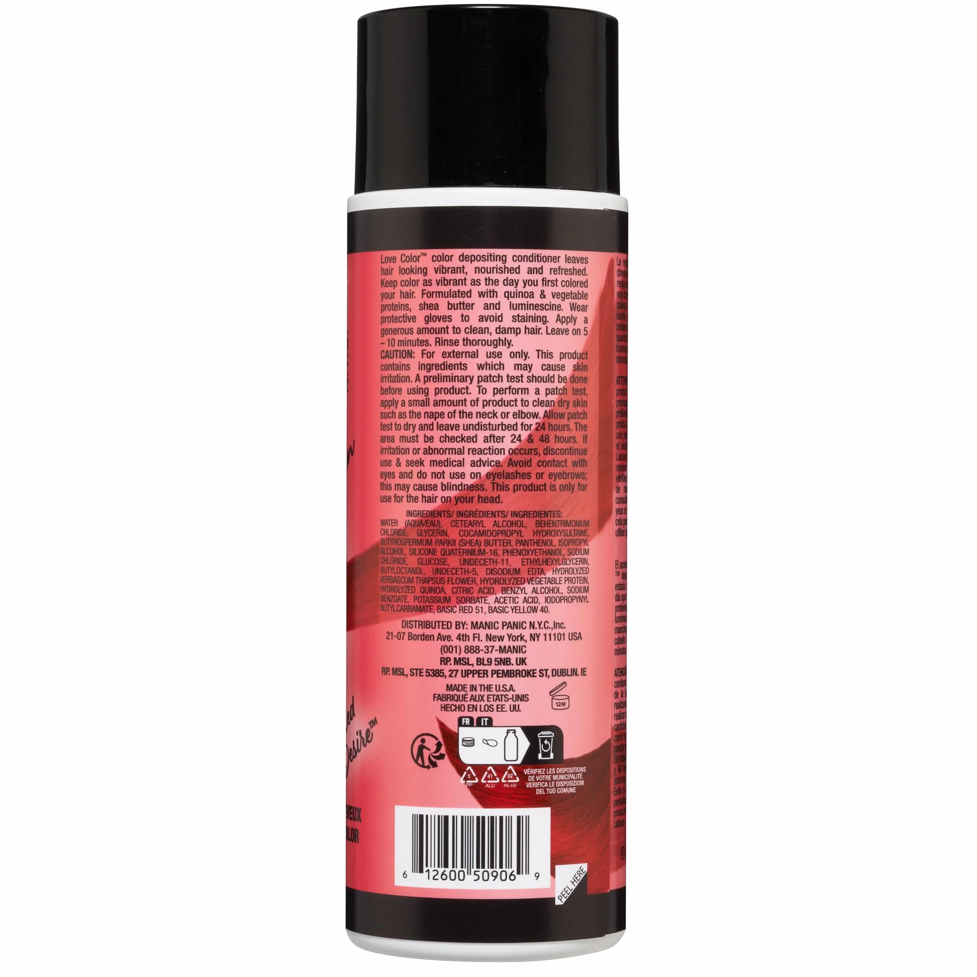 Manic Panic Love Color – Vibrant Desire Red, wegański i nietestowany na zwierzętach, 236 ml