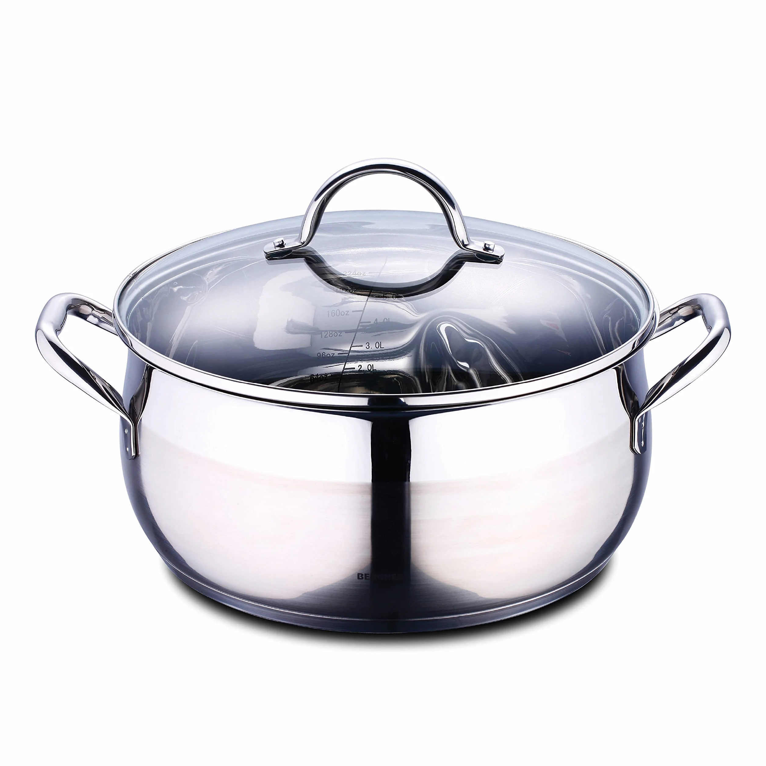 BERGNER Gourmet garnek ze stali nierdzewnej 8 l ze szklaną pokrywką