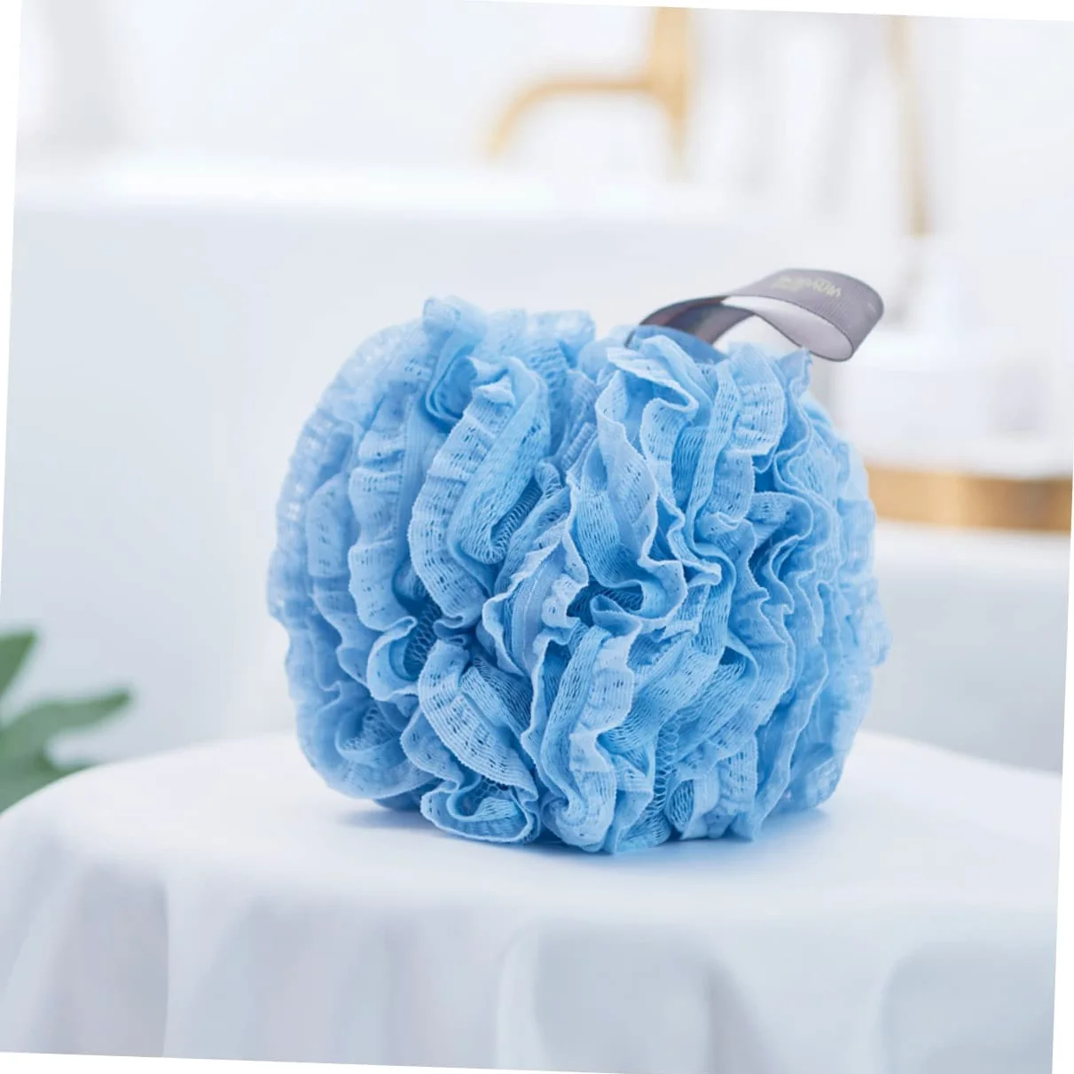 Szlifierka do ciała Travel Loofah Loofah Dish Gąbka Bubble Sponge Pufa Prysznicowa Loofah Brush Poduszka Rękawiczki Piłka do kąpieli Piłka do kąpieli Błękitna wytworna dziewczyna Kąpiel Loofah Prysz