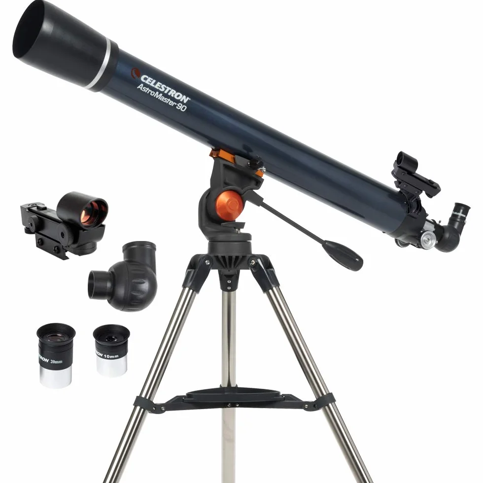 Celestron 21063 AstroMaster 90AZ Refractor Telescope, Dark Blue