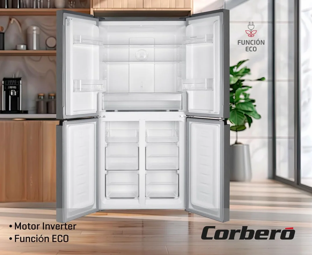 Lodówka 4-drzwiowa 362 l Inox No Frost Inwerterowy Fresh Box Crisper&Fresh Box Convertible
