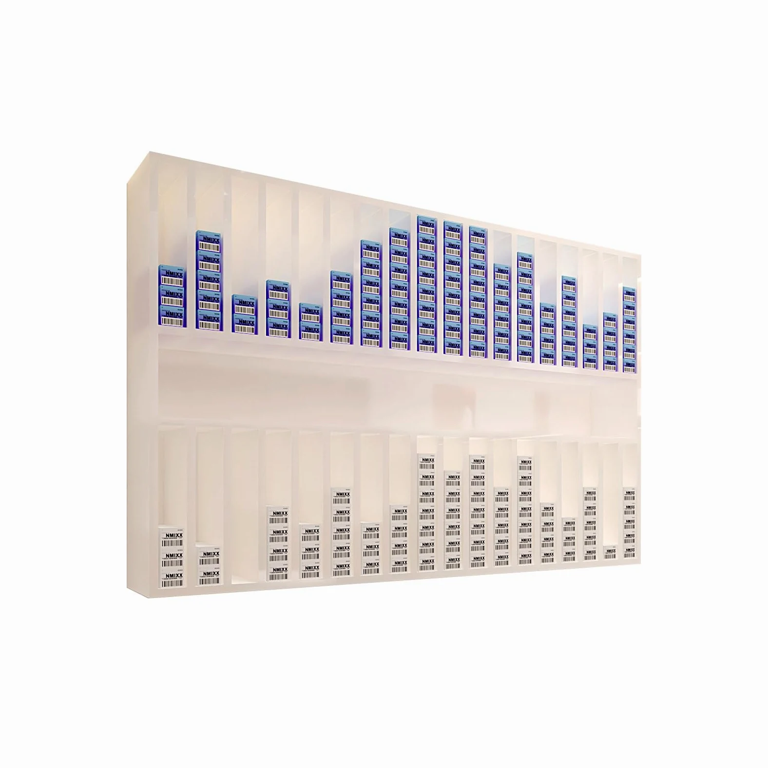 Stojak na Kosmetyki do Włosów, 2 Poziomowy Stojak na Kosmetyki do Włosów, ścienny Stojak na Kosmetyki do Włosów, do Salonu Kosmetycznego, Domowego Spa(White,80x20x110cm/32x8x43in)