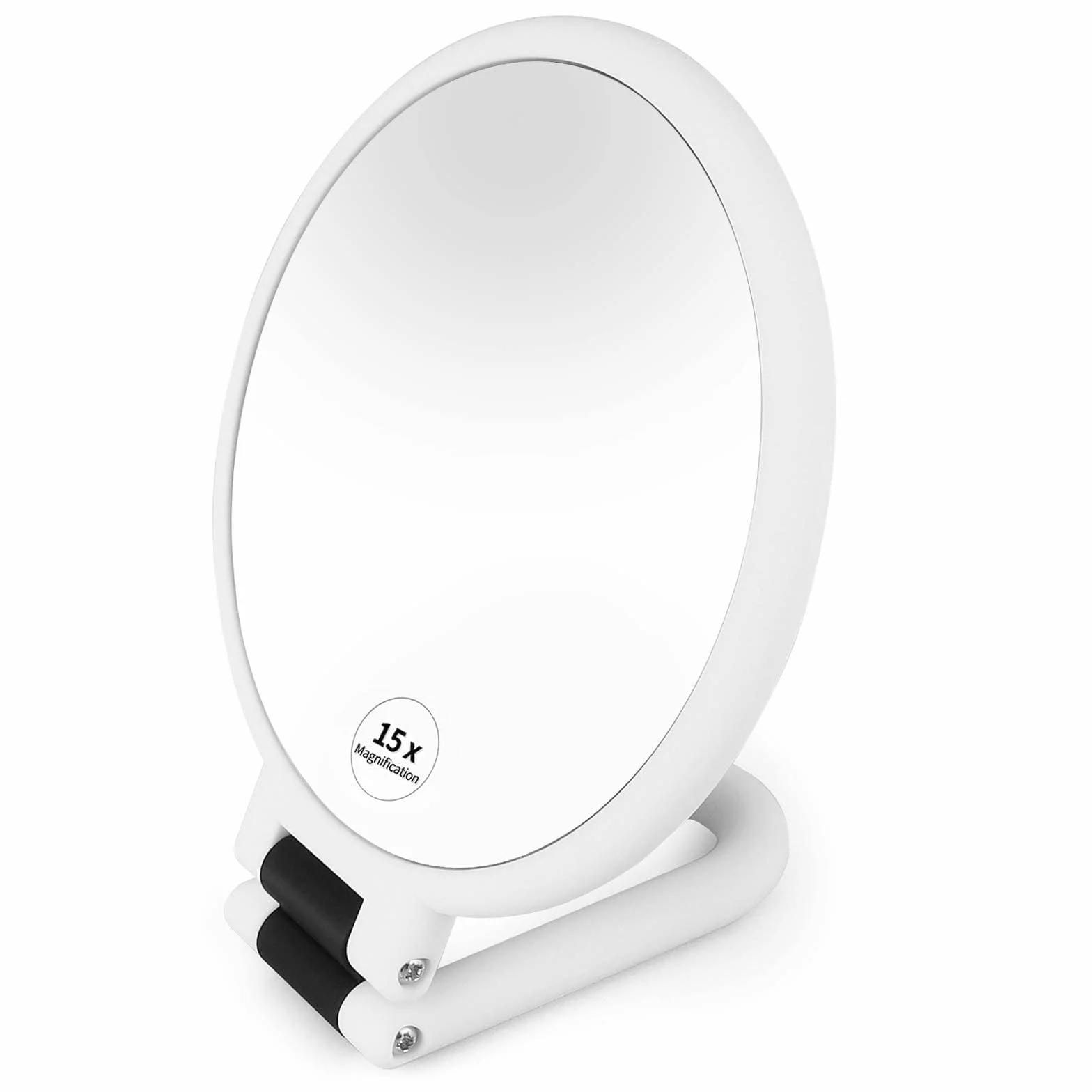 Linkstyle 1X 15X Lusterko Powiększające, Dwustronne, Ręczne, Podróżne Składane Lusterko Powiększające dla Kobiet Mężczyzn