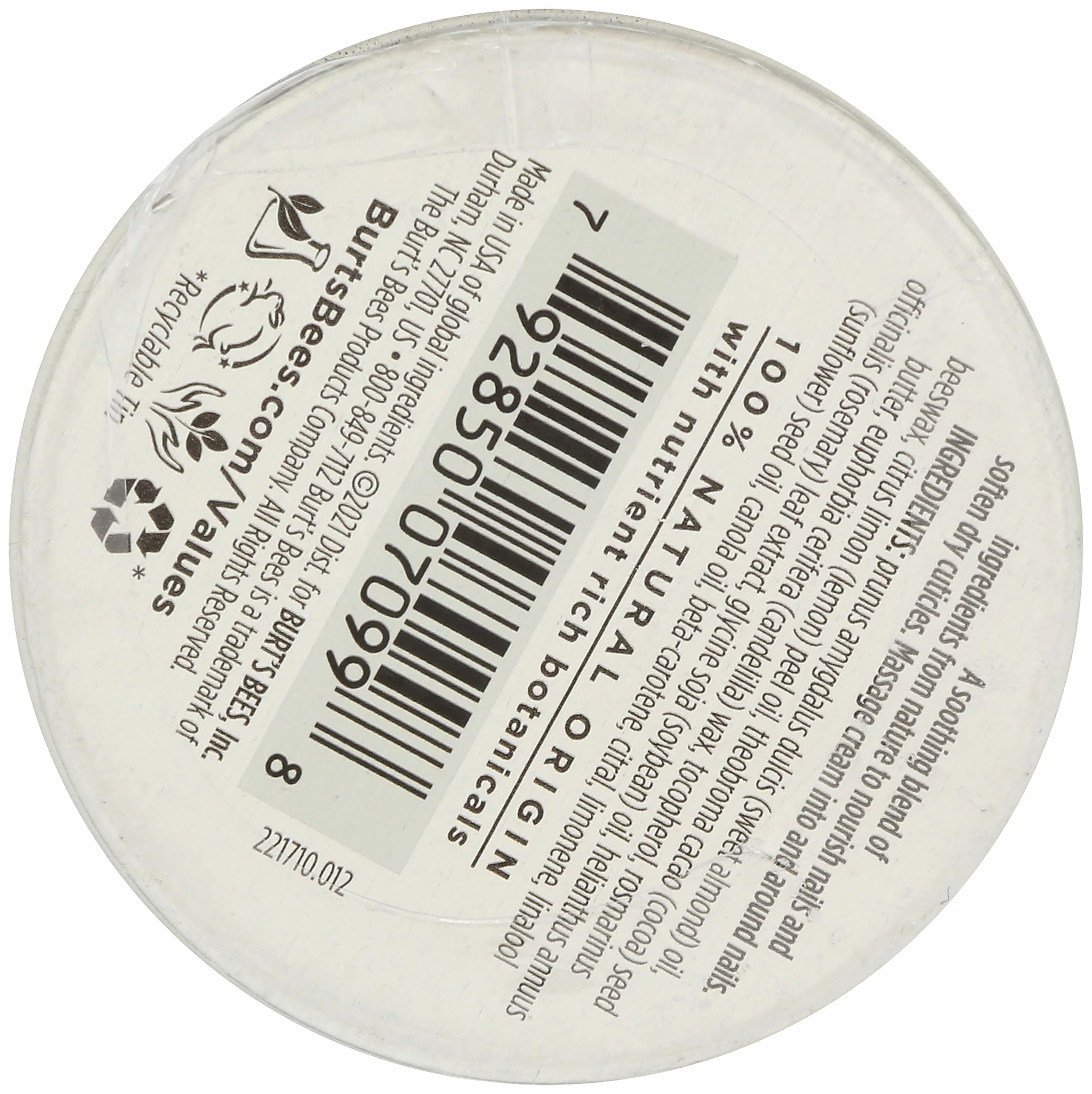 Burt's Bees, Krem do skórek masło cytrynowe, 17 g