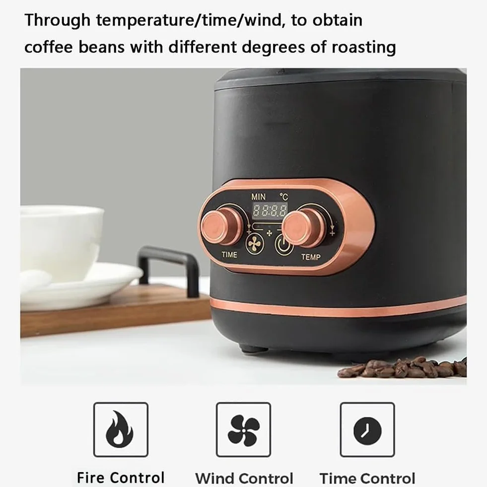 Elektryczna palarnia kawy 2400 W z regulowanym czasem i temperaturą, 300 g, zestaw do palenia dla Cafe