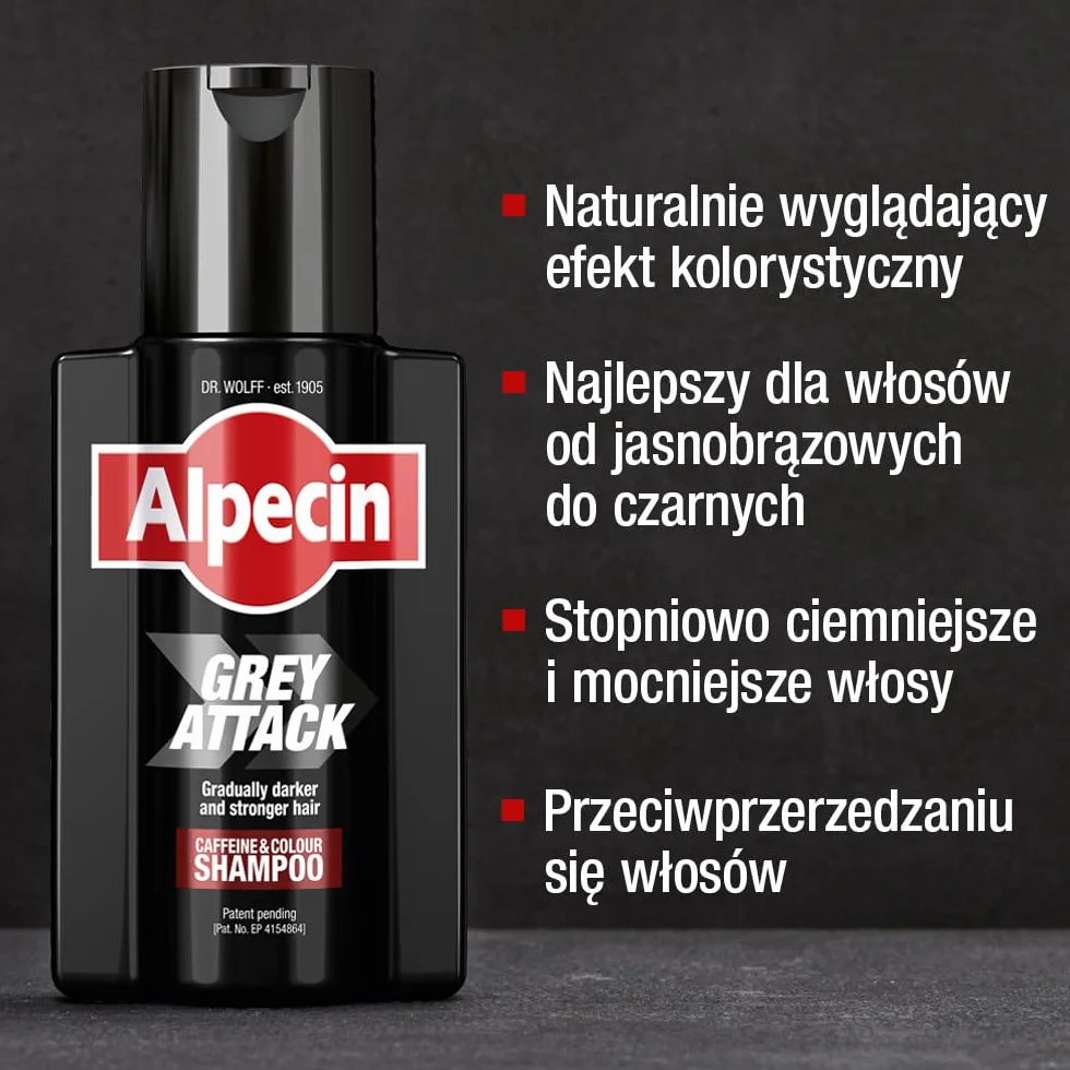 Alpecin Grey Attack Caffeine & Colour szampon dla mężczyzn 1 x 200 ml