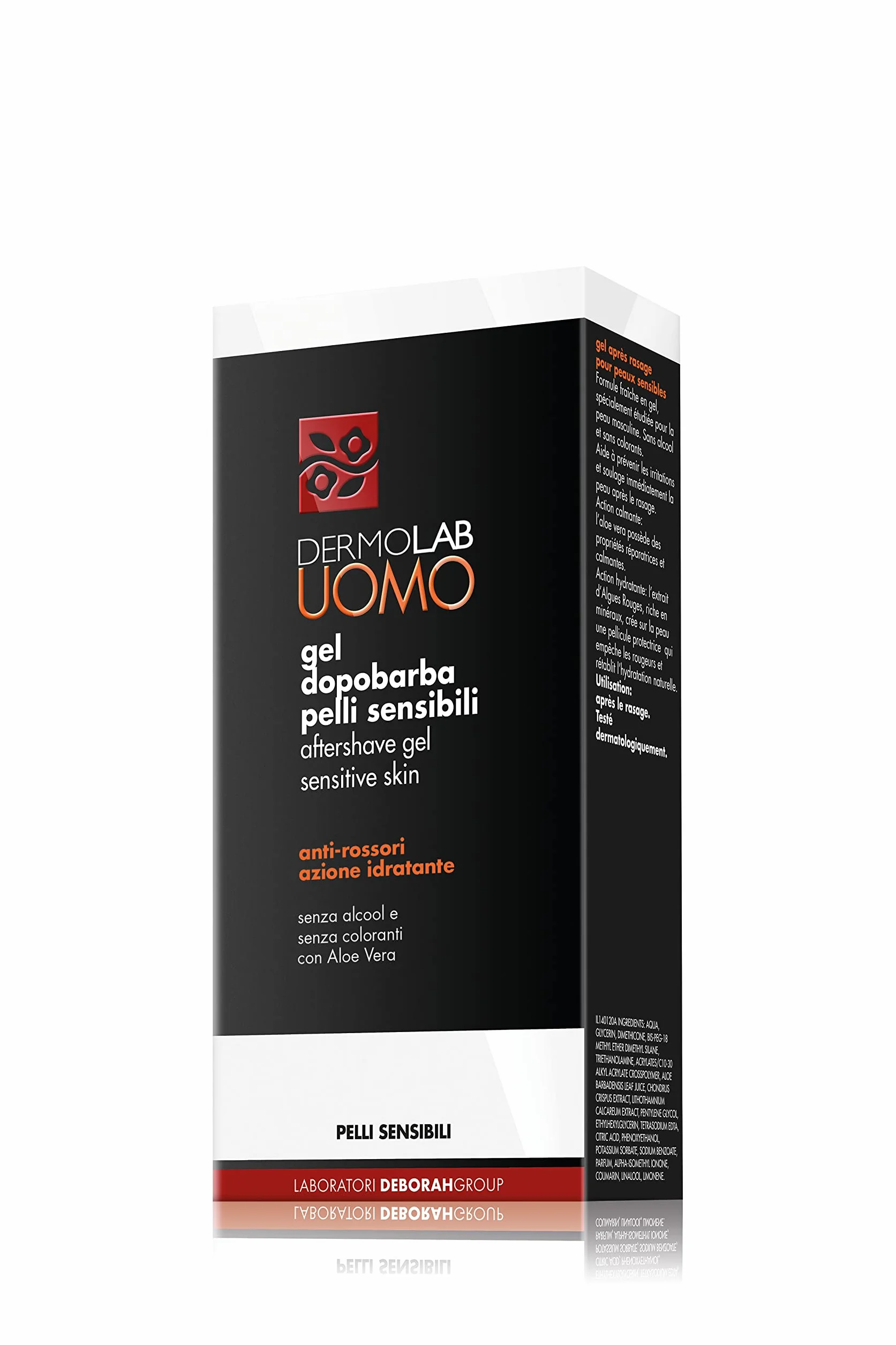 Dermolab Męski żel po goleniu, do skóry wrażliwej, efekt łagodzący i nawilżający, pomaga zapobiegać zaczerwienieniu po goleniu, testowany dermatologicznie, 120 ml