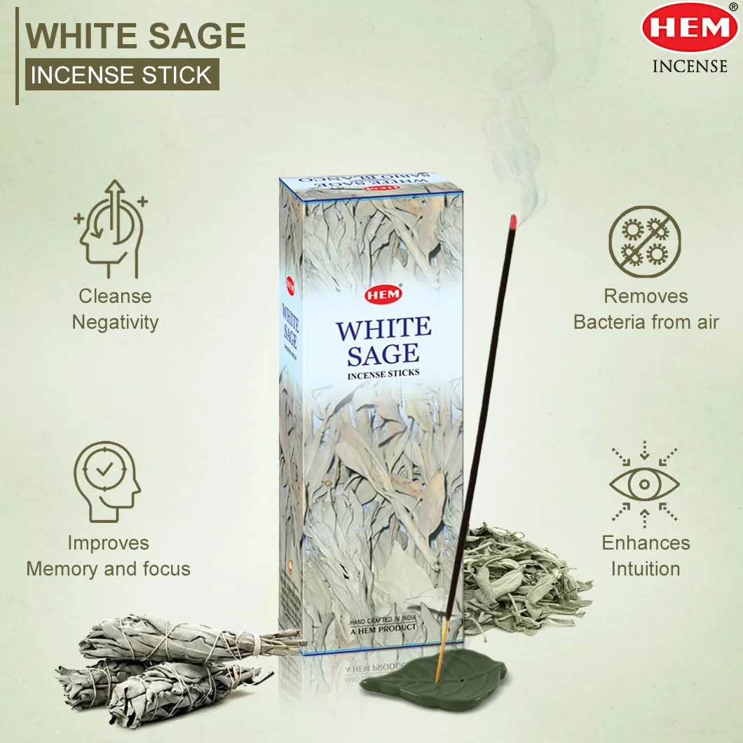 White Sage Incense Sticks 120 Pack (6 x 20)