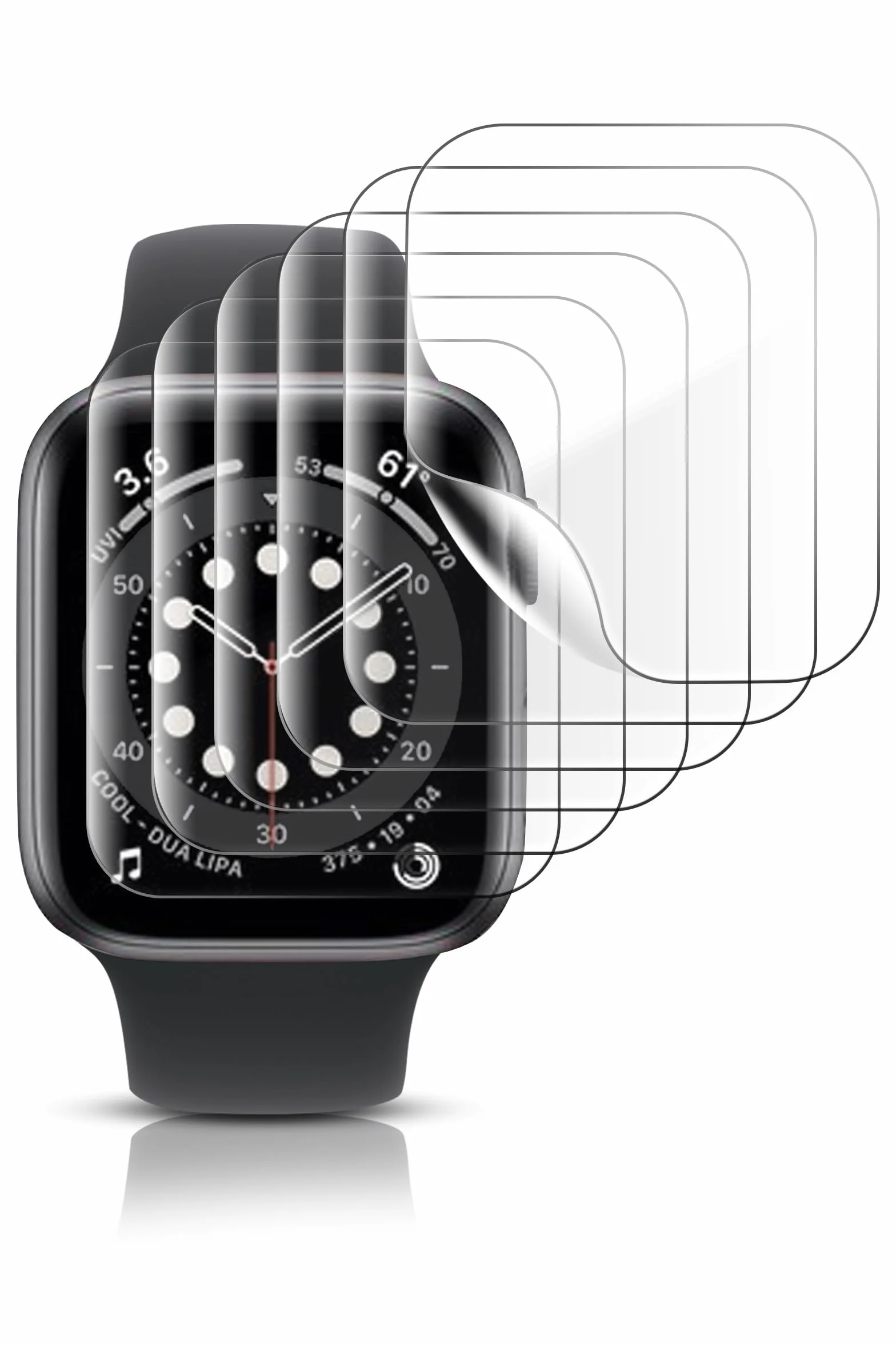 Folia elastyczna TPU dla Apple Watch Folia ochronna wyświetlacza 40mm Kompatybilna z Apple Watch Series 6/5/4/SE Smartwatch Ultra-Thin HD Folia ochronna wyświetlacza dla iWatch