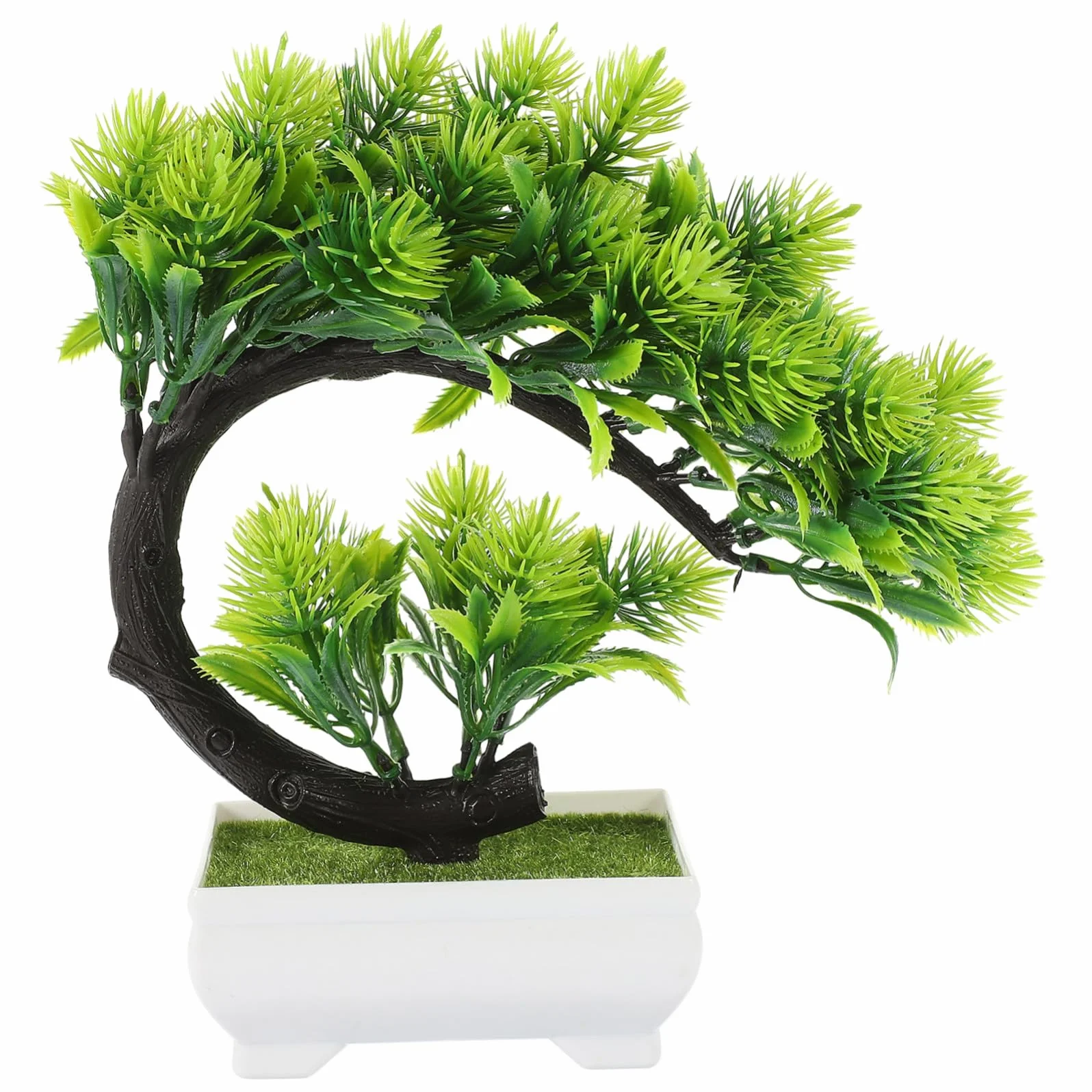 Amosfun Elegancka Sztuczna Roślina Bonsai Plastik Dekoracja Doniczkowa