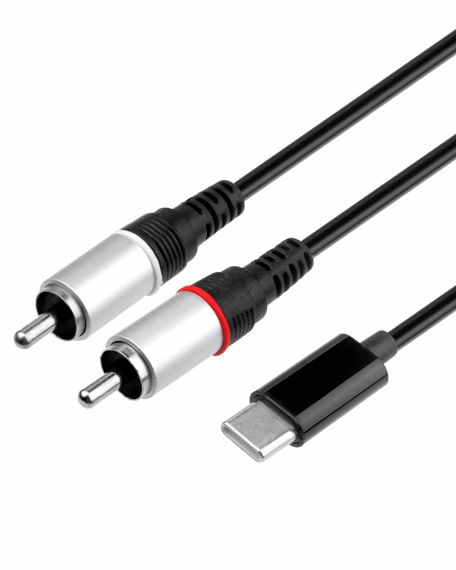 1 m kabel USB typu C na podwójne wtyczki RCA Cinch Audio Stereo Y Splitter kabel adaptera kompatybilny z słuchawką telefoniczną