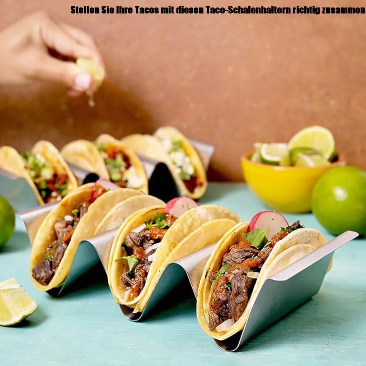 Stojaki taco w kształcie fali ze stali nierdzewnej, uchwyt na hotdog, 2 sztuki