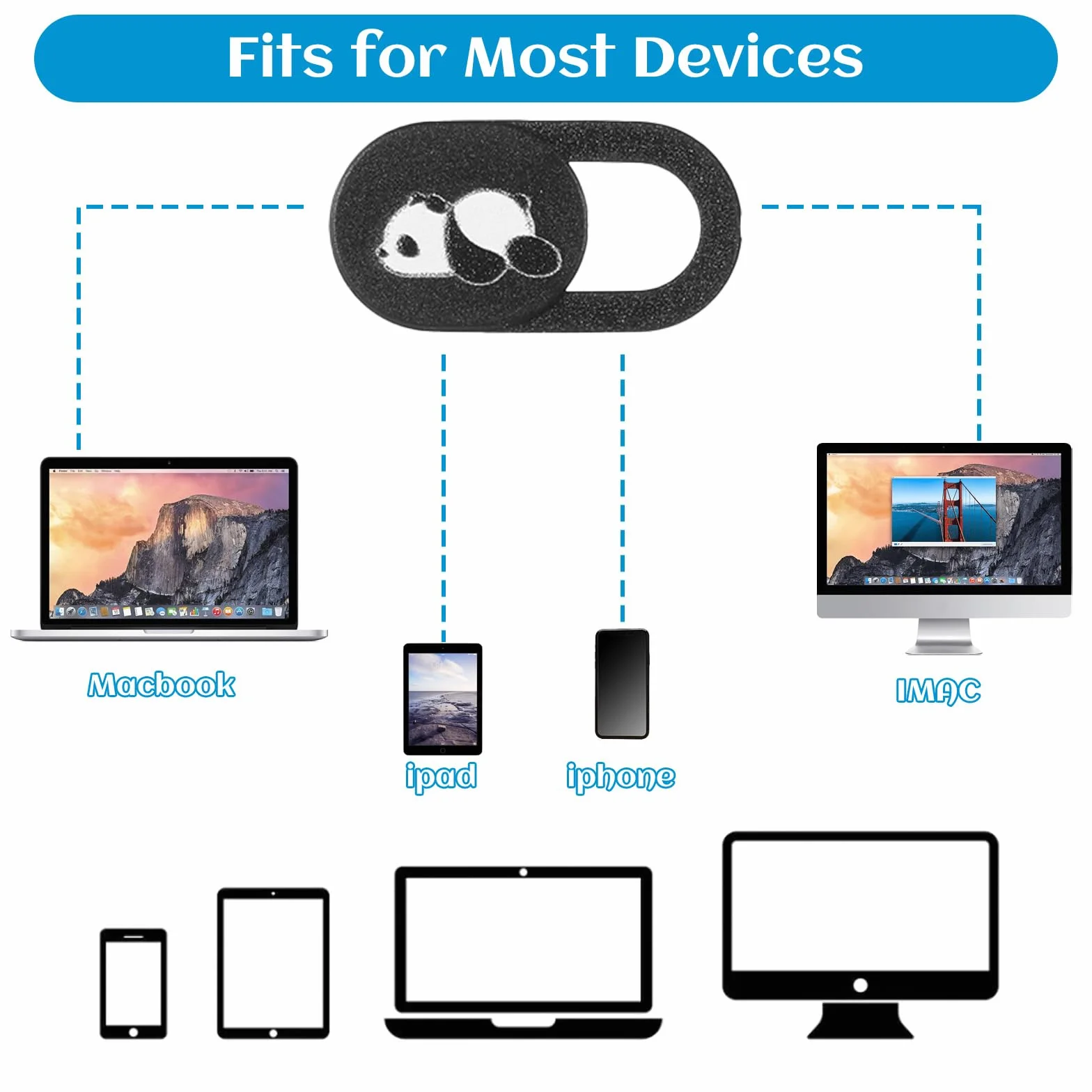 8 sztuk osłonek na kamerę internetową, 0,4 mm, ultra cienka osłona na laptopa, laptopa, komputer, ultracienka osłona do laptopa, komputera (czarna)