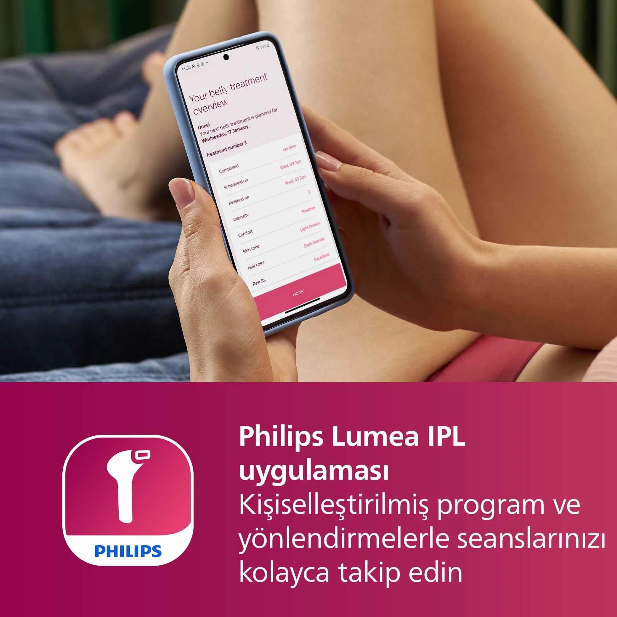 Philips Lumea Depilator Laserowy, Biały/Złoty
