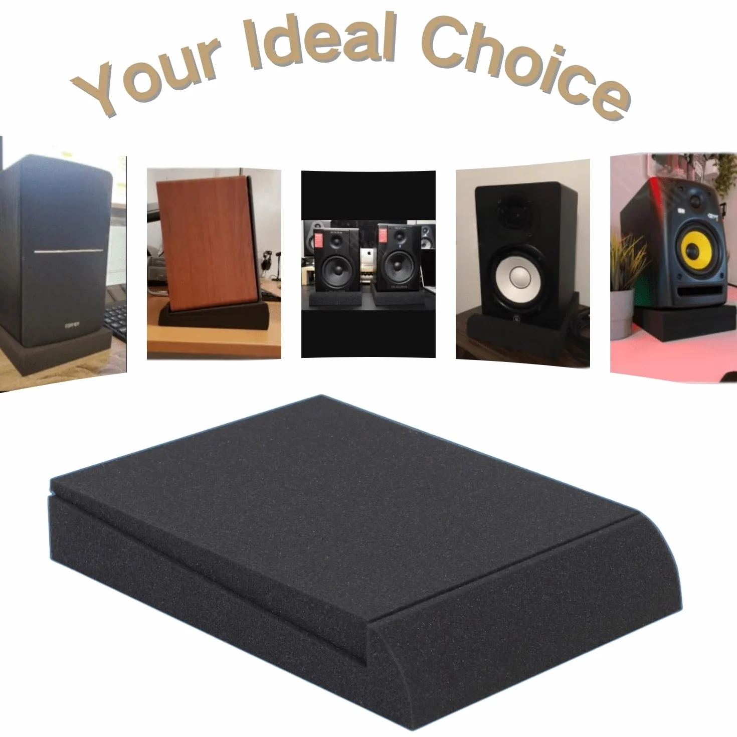 2 szt. 16 x 22 x 3,6 cm głośnik Sound Insulation Mat Soundproofing Mat Acoustic Foam Board Sponge Sound Absorbing Pad Sound Reinforcement Cushion
