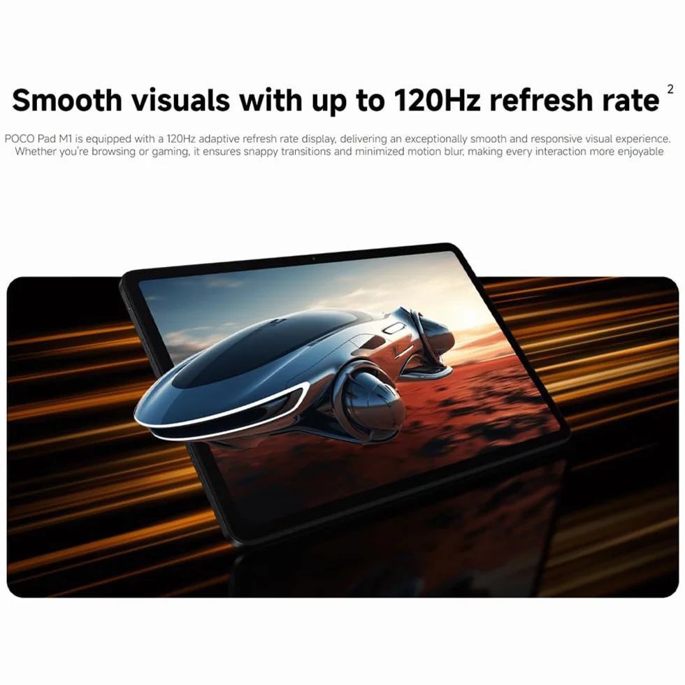XIAOMI Poco Pad M1 WiFi Tablet 8GB 256 GB, ekran 12,1" i 120 Hz, 12000 mAh Czarny (z ładowarką)