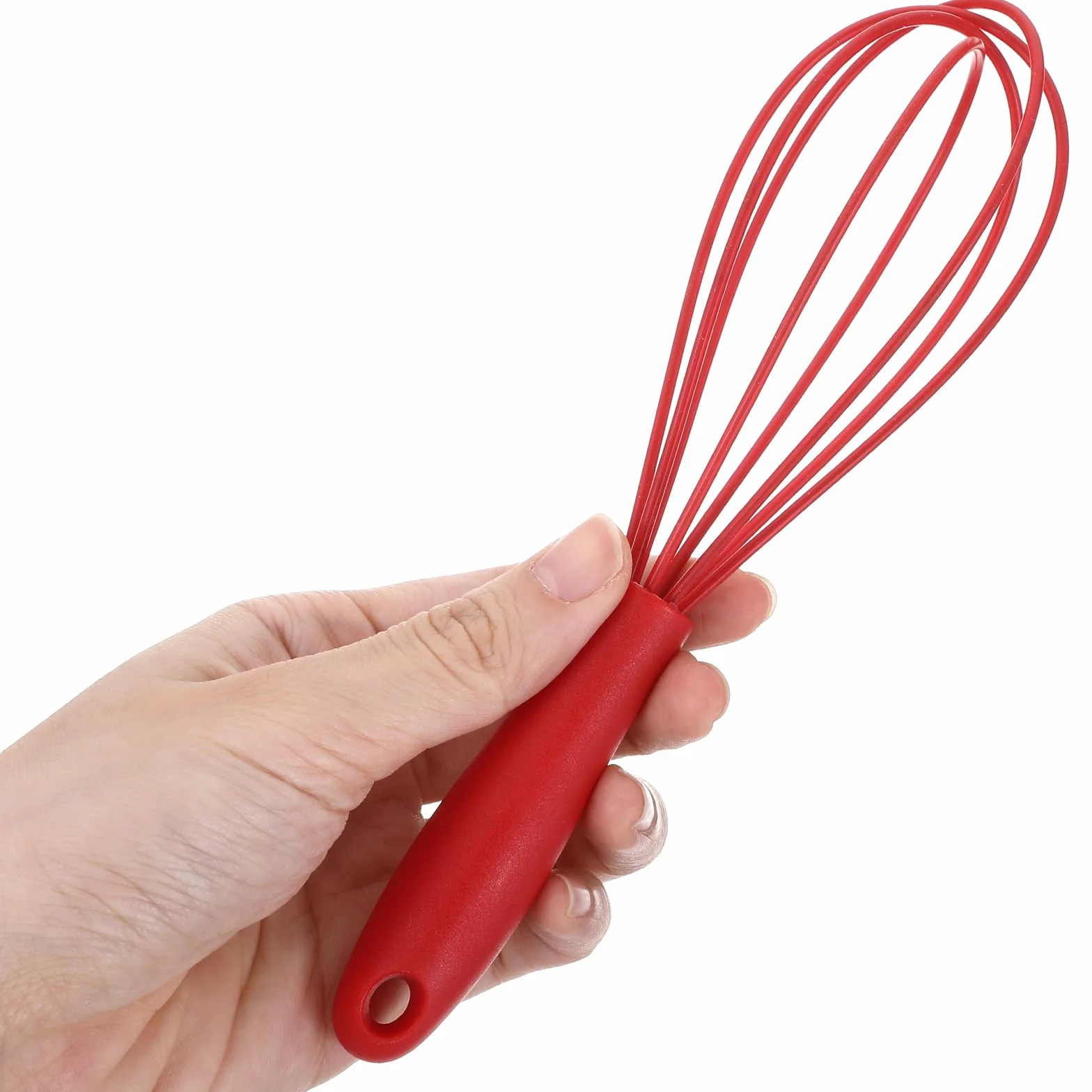 Silikonowa trzepaczka 17 cm, nieprzywierająca mini trzepaczka do gotowania, ręczne silikonowe trzepaczki do gotowania, patelni nieprzywierających, pieczenia, mieszania, 4 kolory