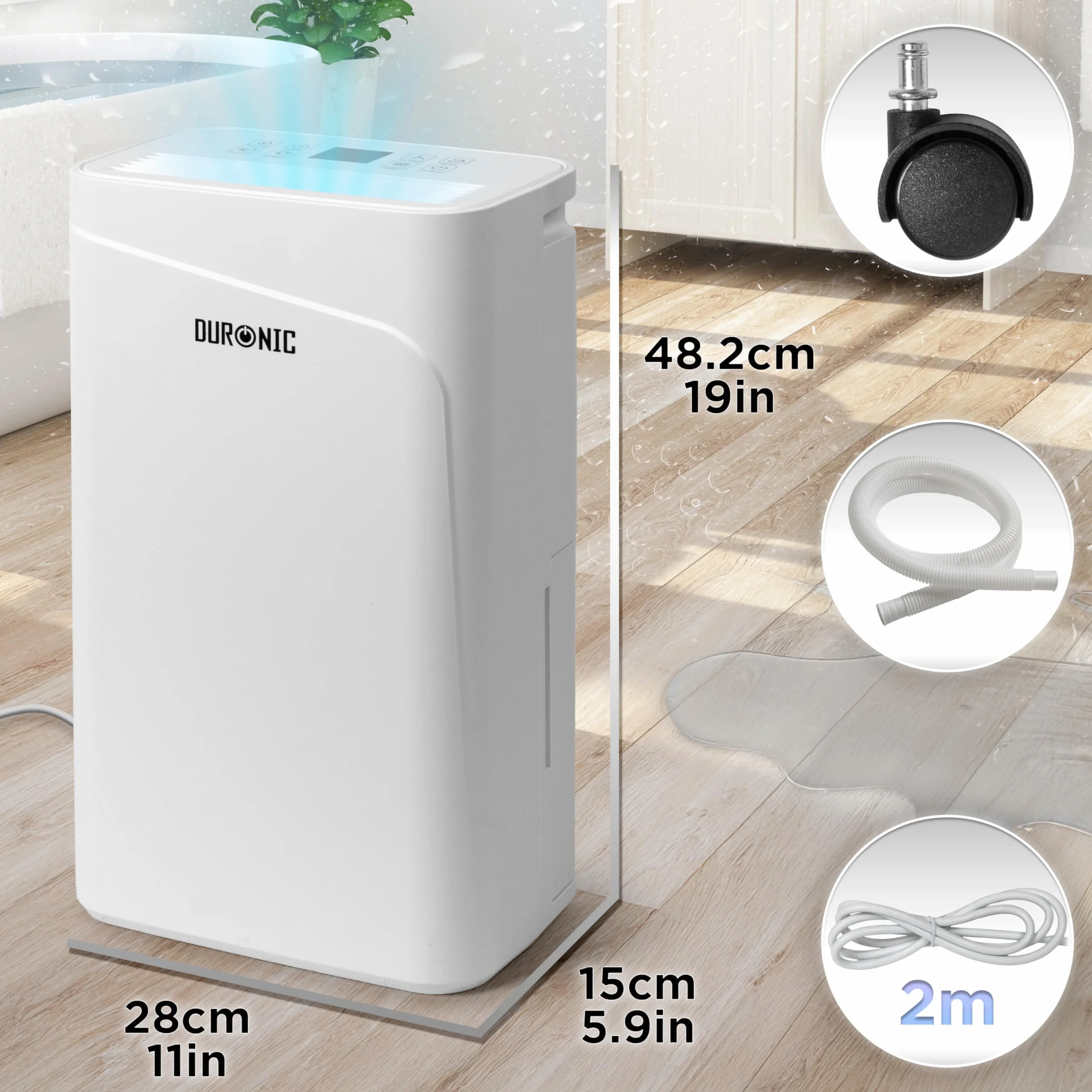Duronic DH121 Osuszacz powietrza 300 W 12 l/dzień 2,1 l