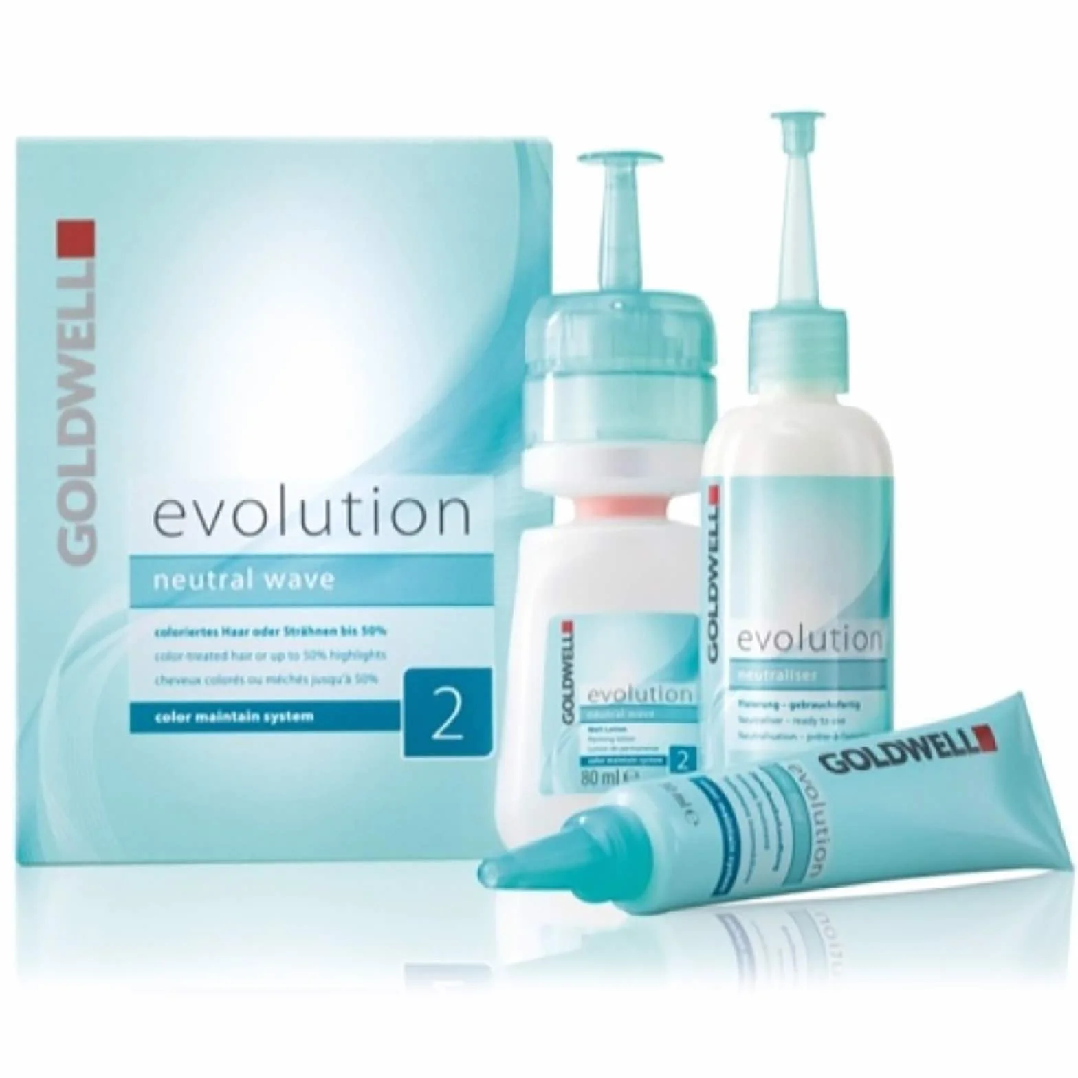 Goldwell Evolution Perm zestaw 2 długotrwałych działań falistych (balsam do włosów, 80 ml + utrwalacz, 100 ml + interfluid, 30 ml)