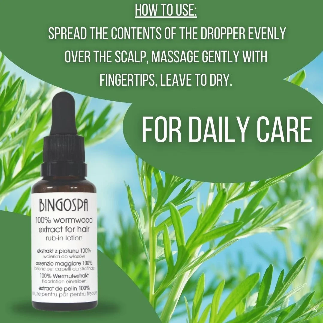 BINGOSPA Ekstrakt z piołunu 100% wcierka do włosów 30 ml